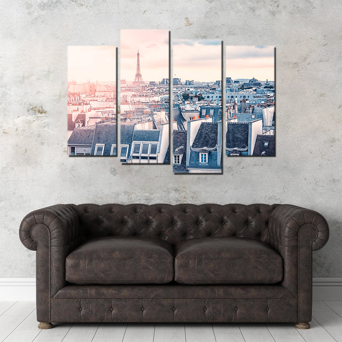 Exquisite Paris Roofs Wall Art for Home Decor