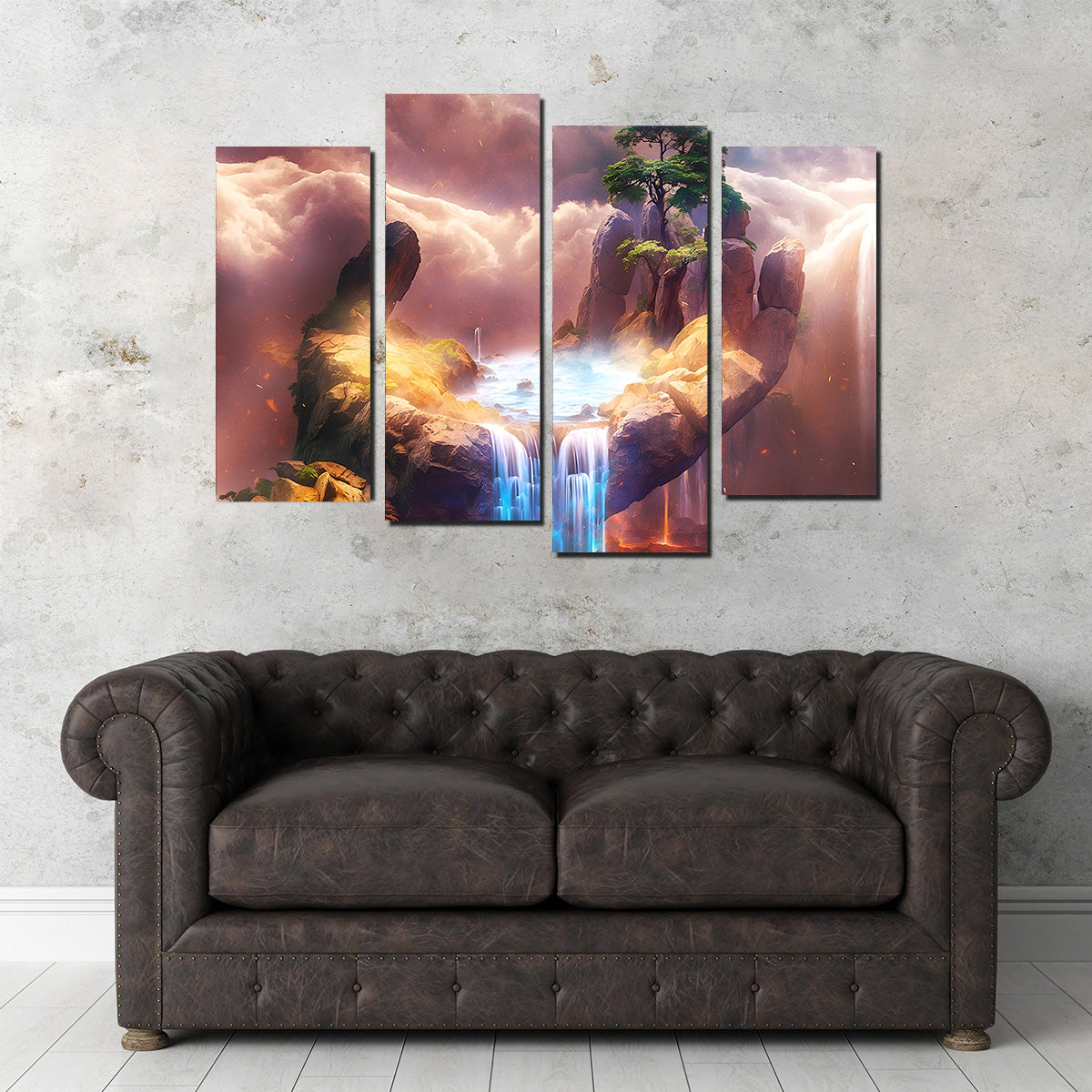 The Exquisite Artistry of Nature's Hand - Sustainable Kiln - Dried Pine Wood Framed Canvas Prints