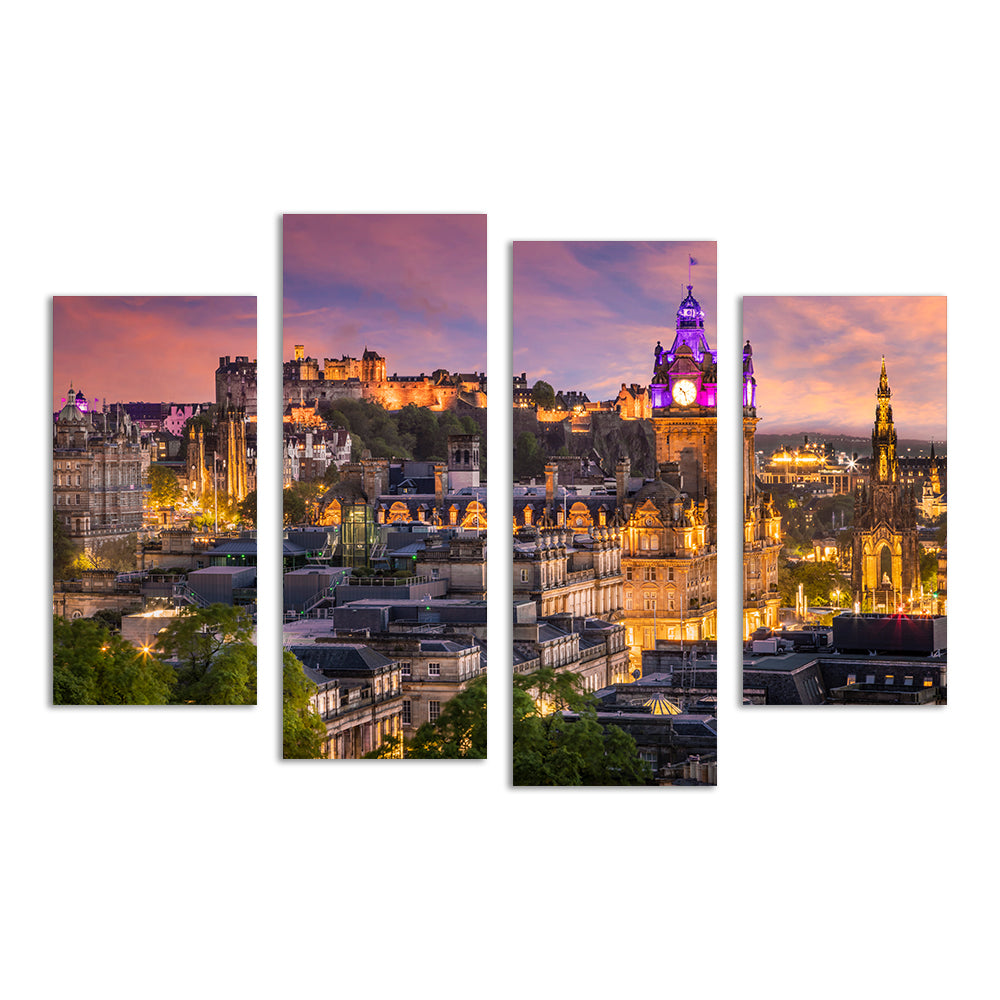 Stunning Edinburgh Sunset Wall Art by Melanie Viola