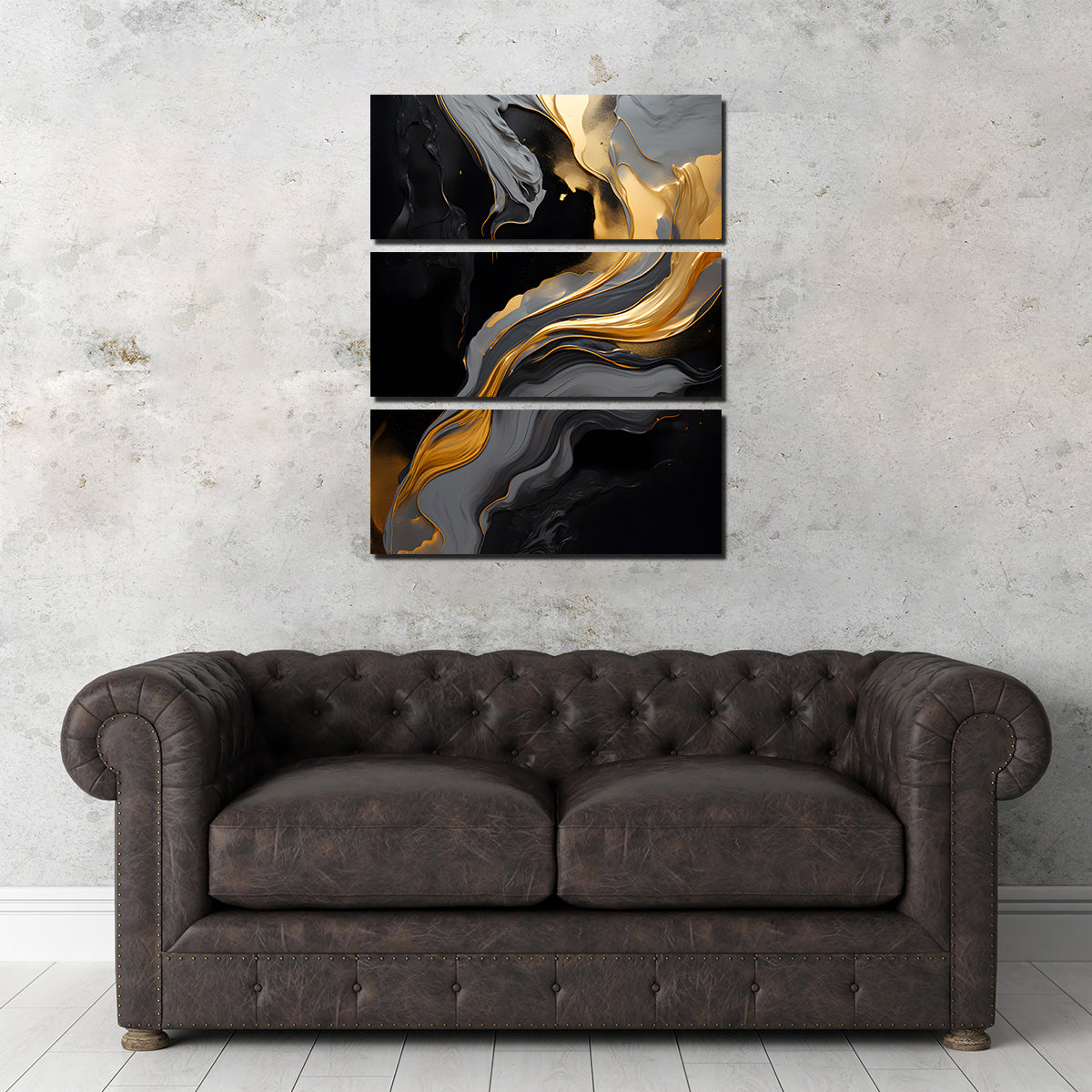 Stunning Abstract Black Gold Waves 10 Wall Art for Modern Interiors