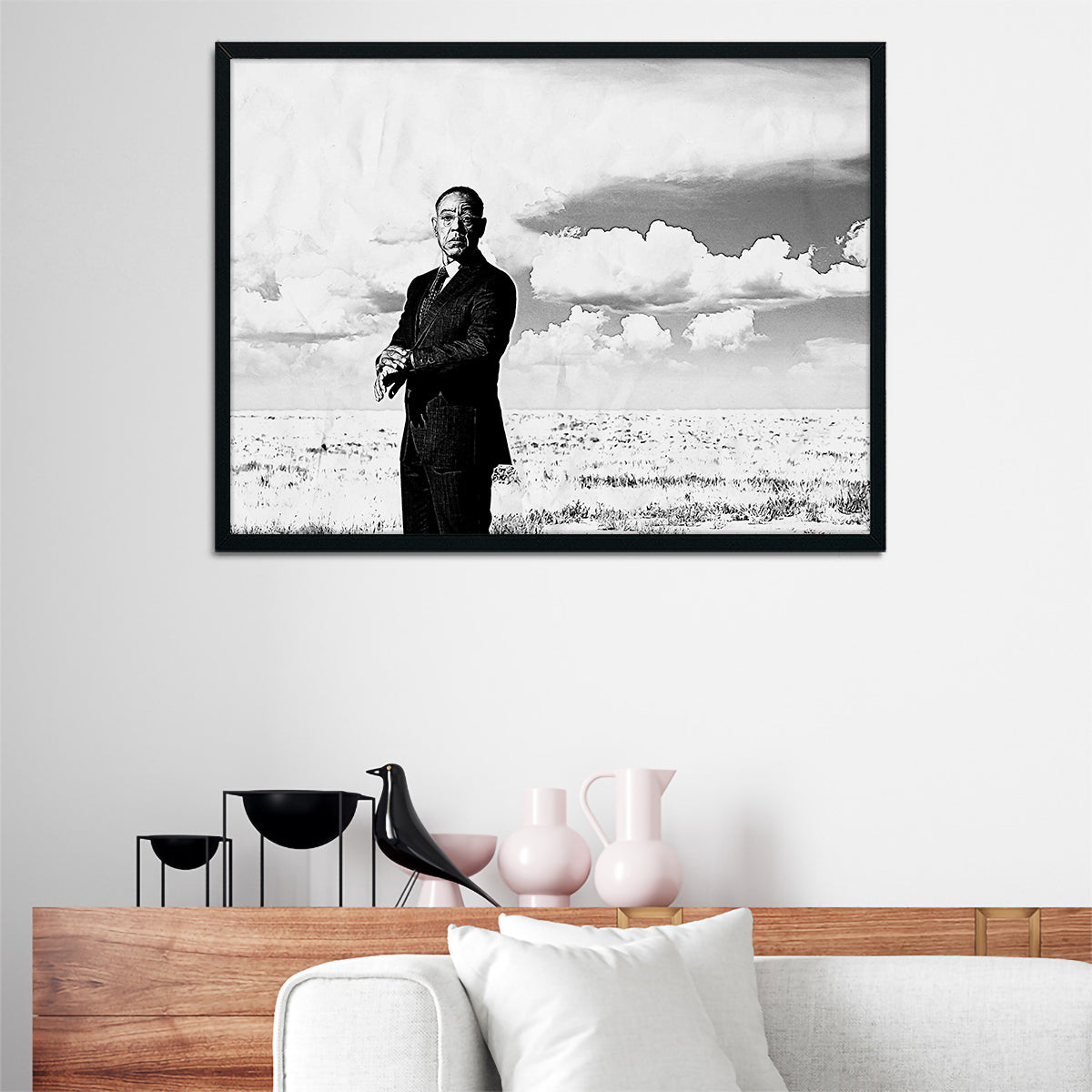 Stunning Gus Fring Grayscale Wall Art for Home Decor