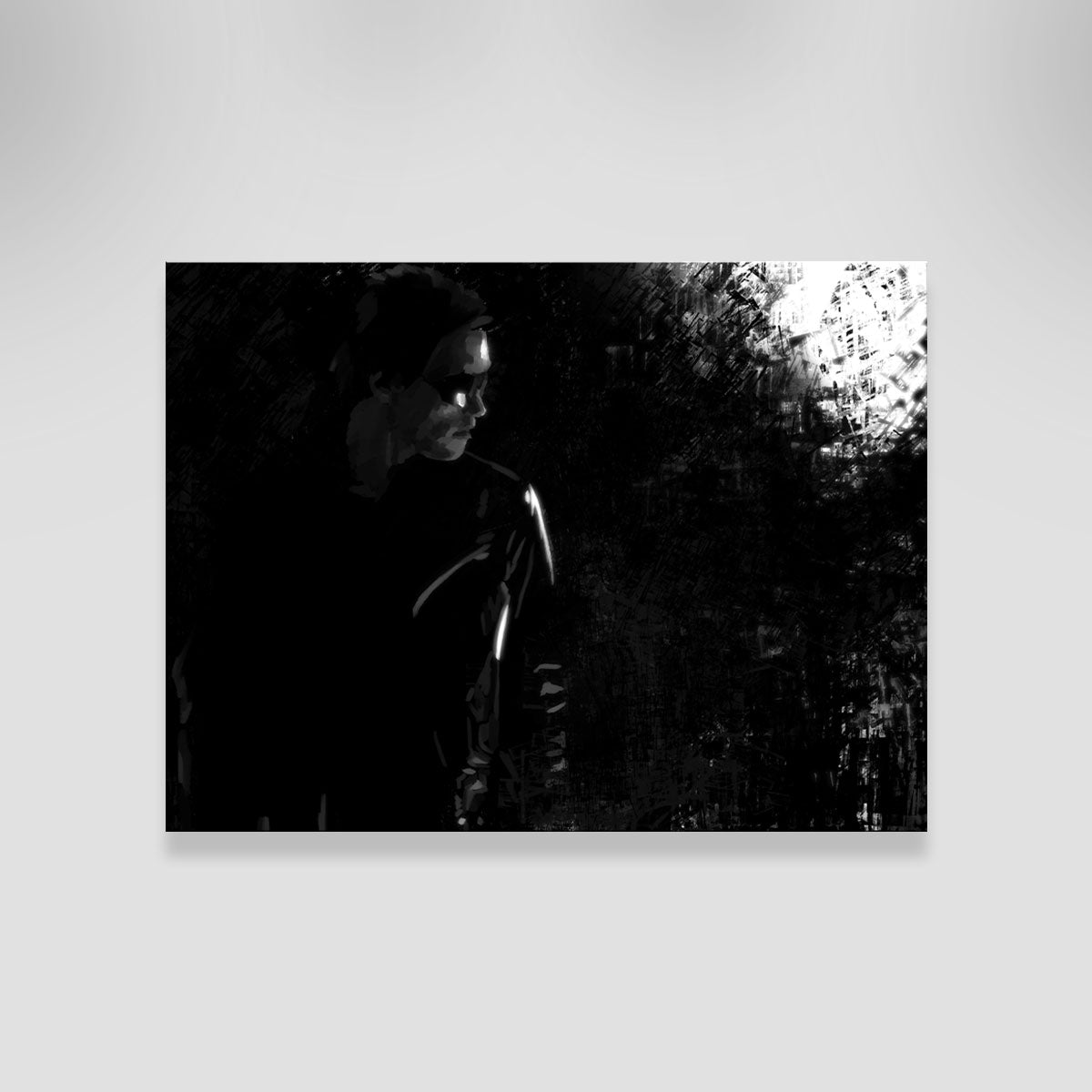 Mysterious Terminator in the Shadows Wall Art - Ideal for Home Decor