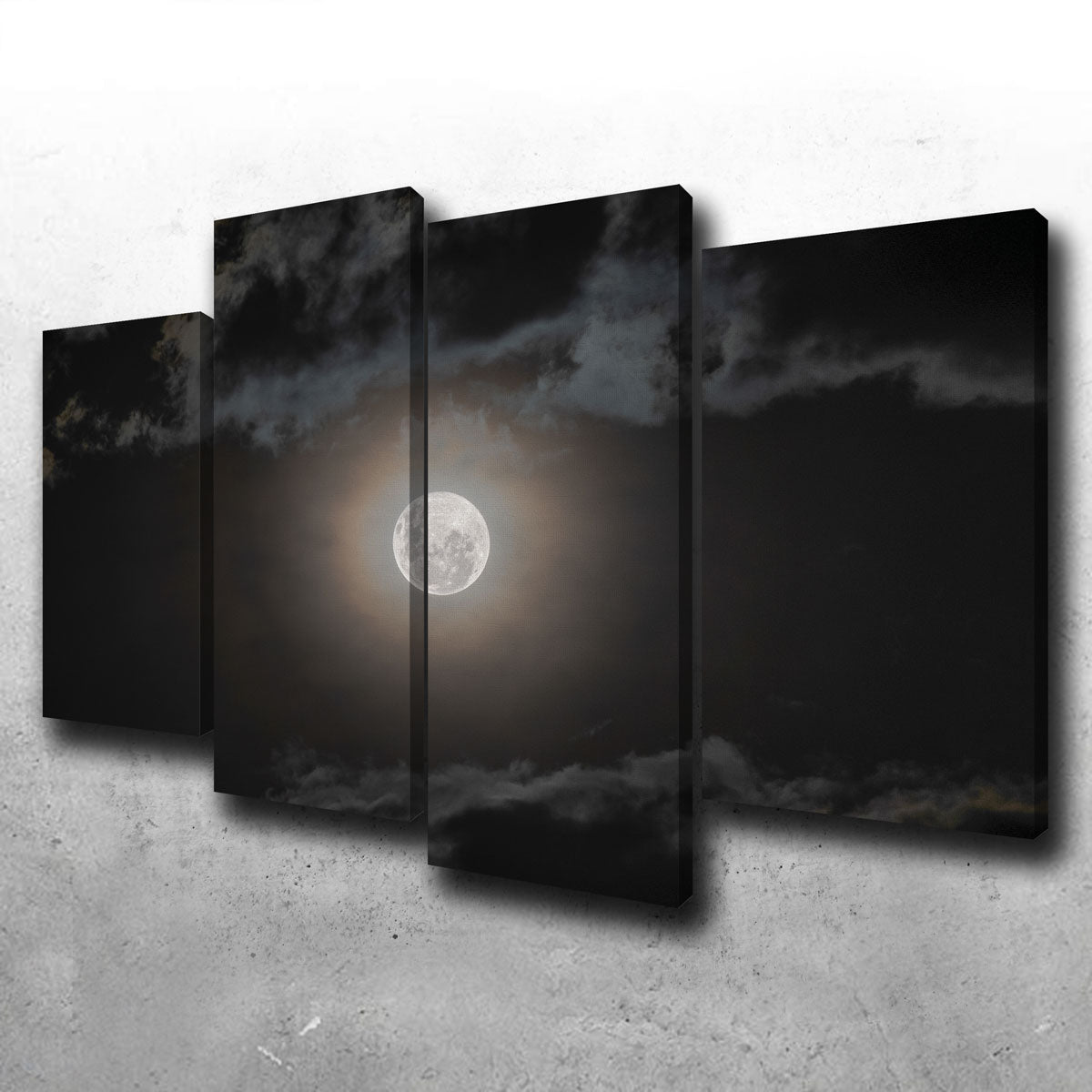 Stunning Full Moon on a Cloudy Night Wall Art by Sofia Leite Fonseca