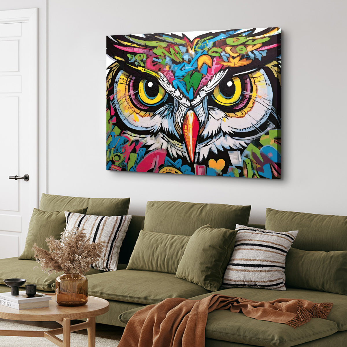 Stunning Owl Graffiti Wall Art by Stephen Chambers