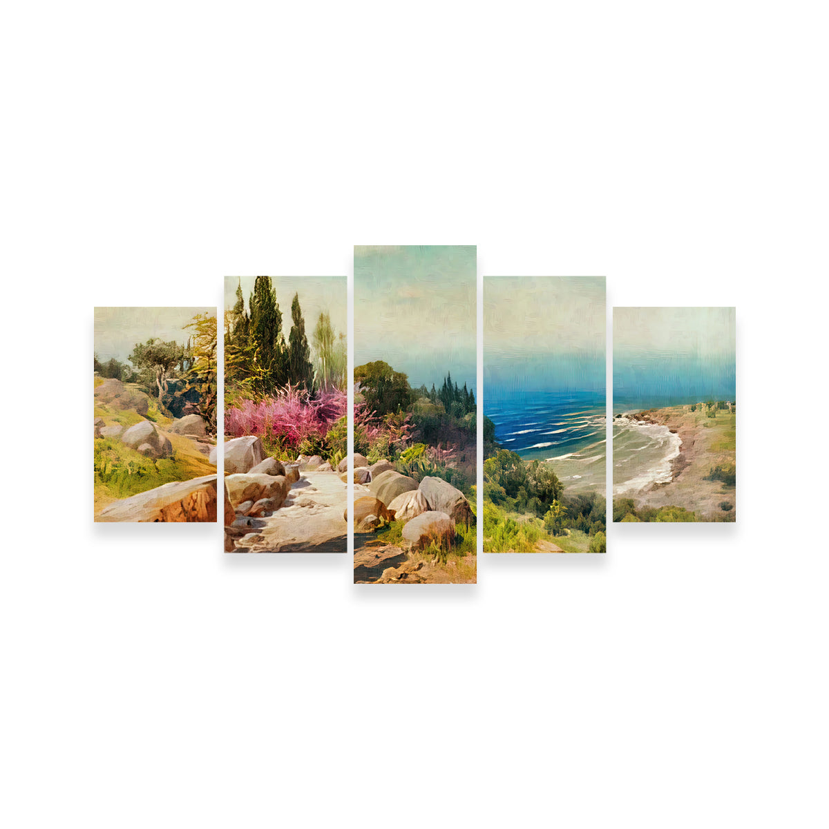 Exquisite 'A Walk to the Seashore' Wall Art by Denise Dundon