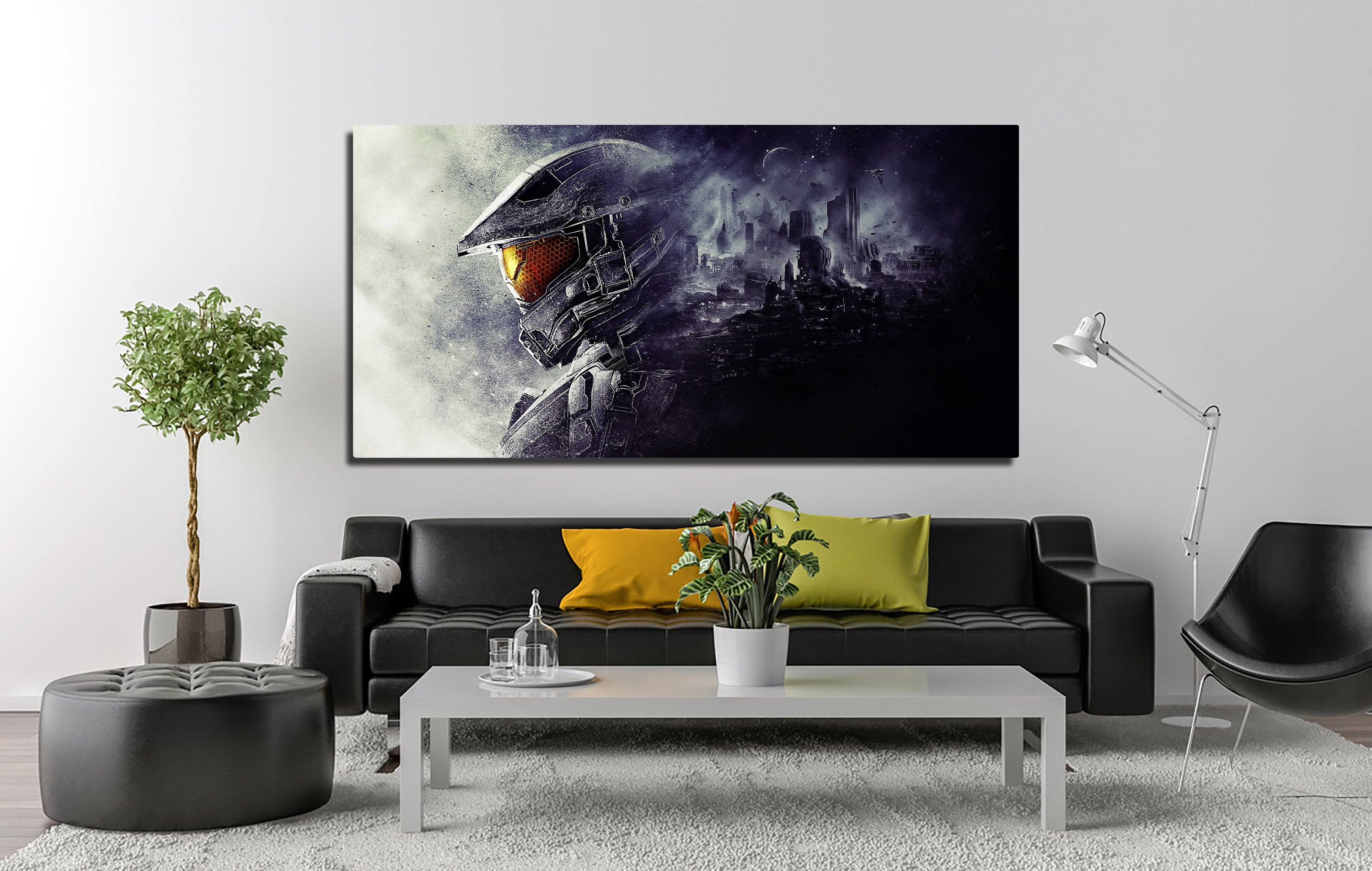 Halo Master Chief Stunning Panoramic Wall Art for Gamers