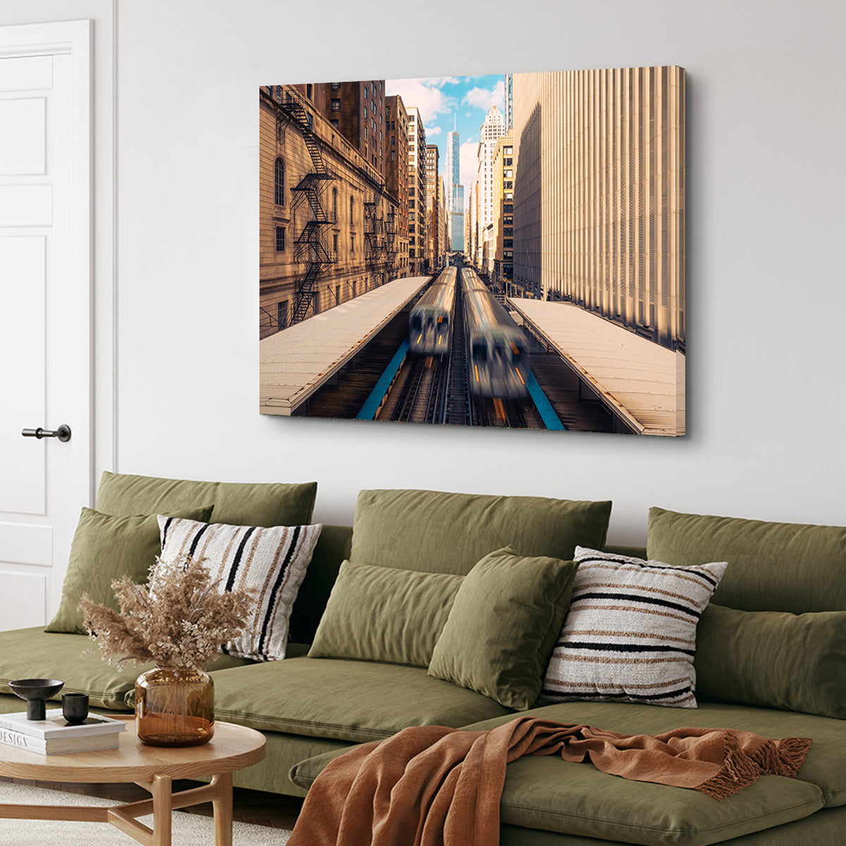 Stunning Railway Station Downtown Chicago Wall Art for Home Decor