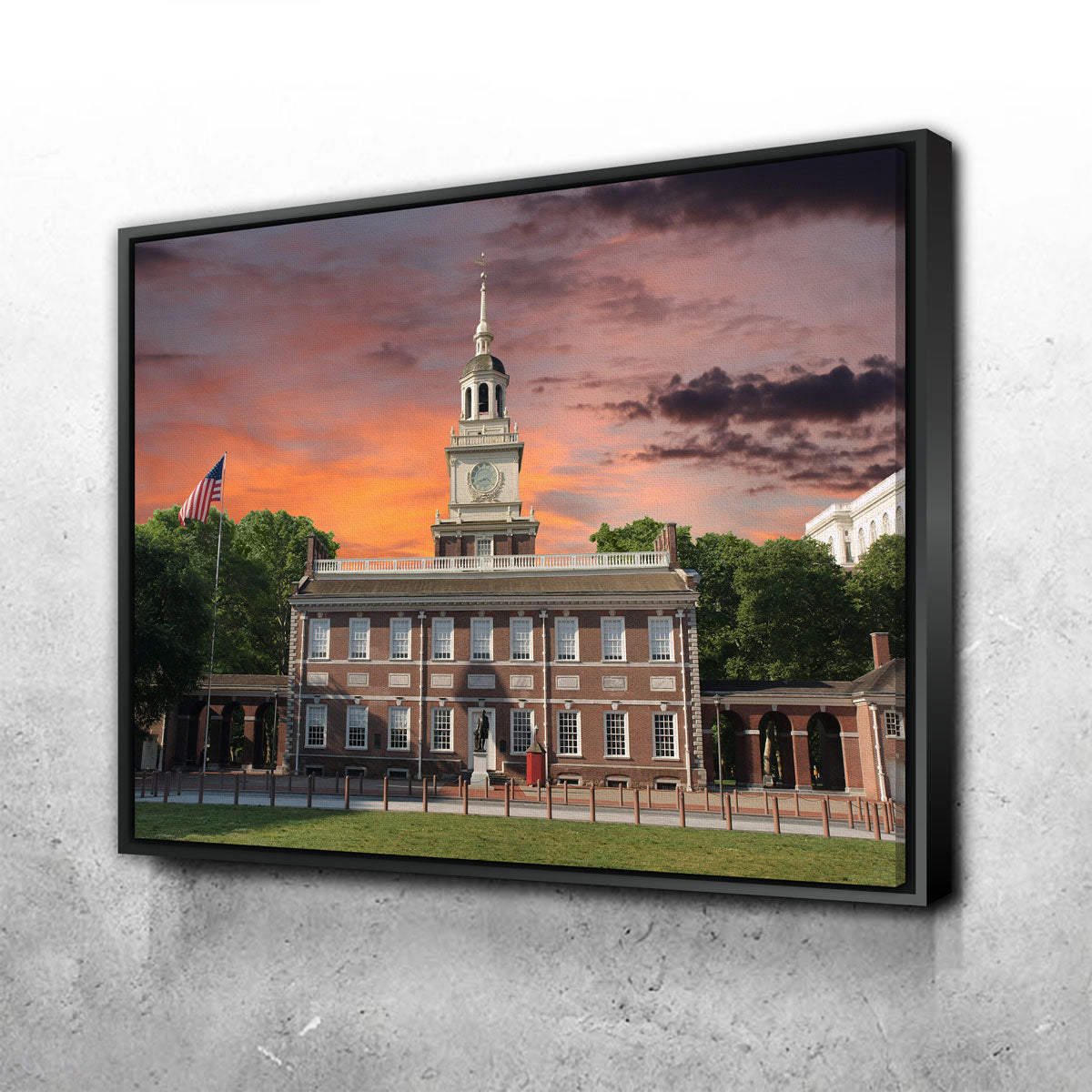 Stunning Independence Hall Sunset Wall Art for Your Home Decor