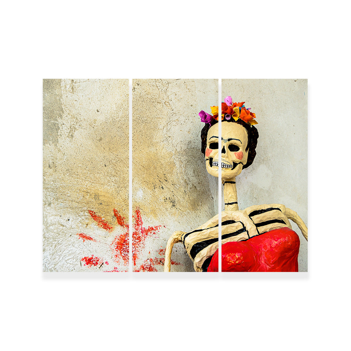 Stunning Day of the Dead Catrina Skeleton Wall Art for Home Decor