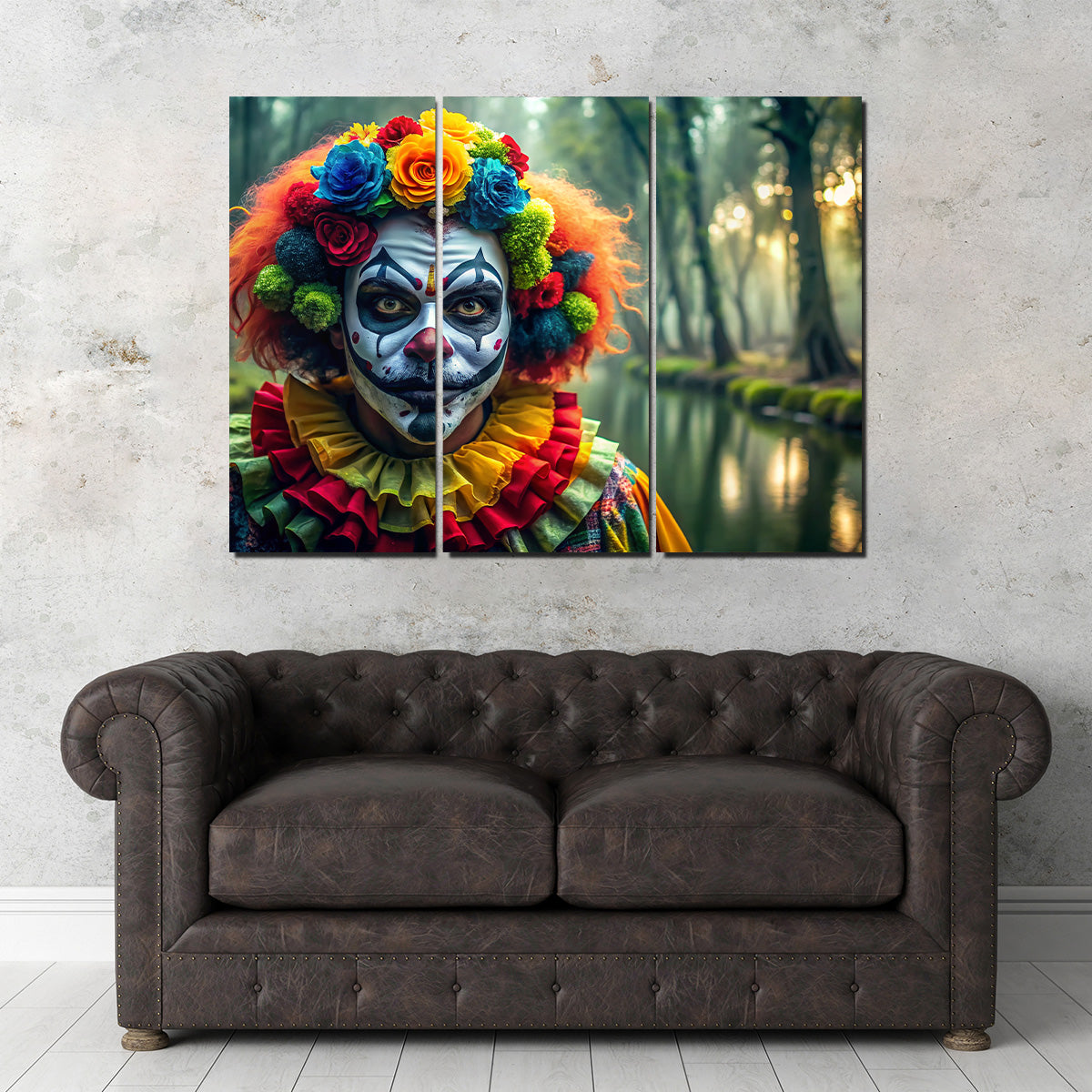 Unique Dia de Los Muertos Swamp Clown Wall Art for Stunning Home Decor