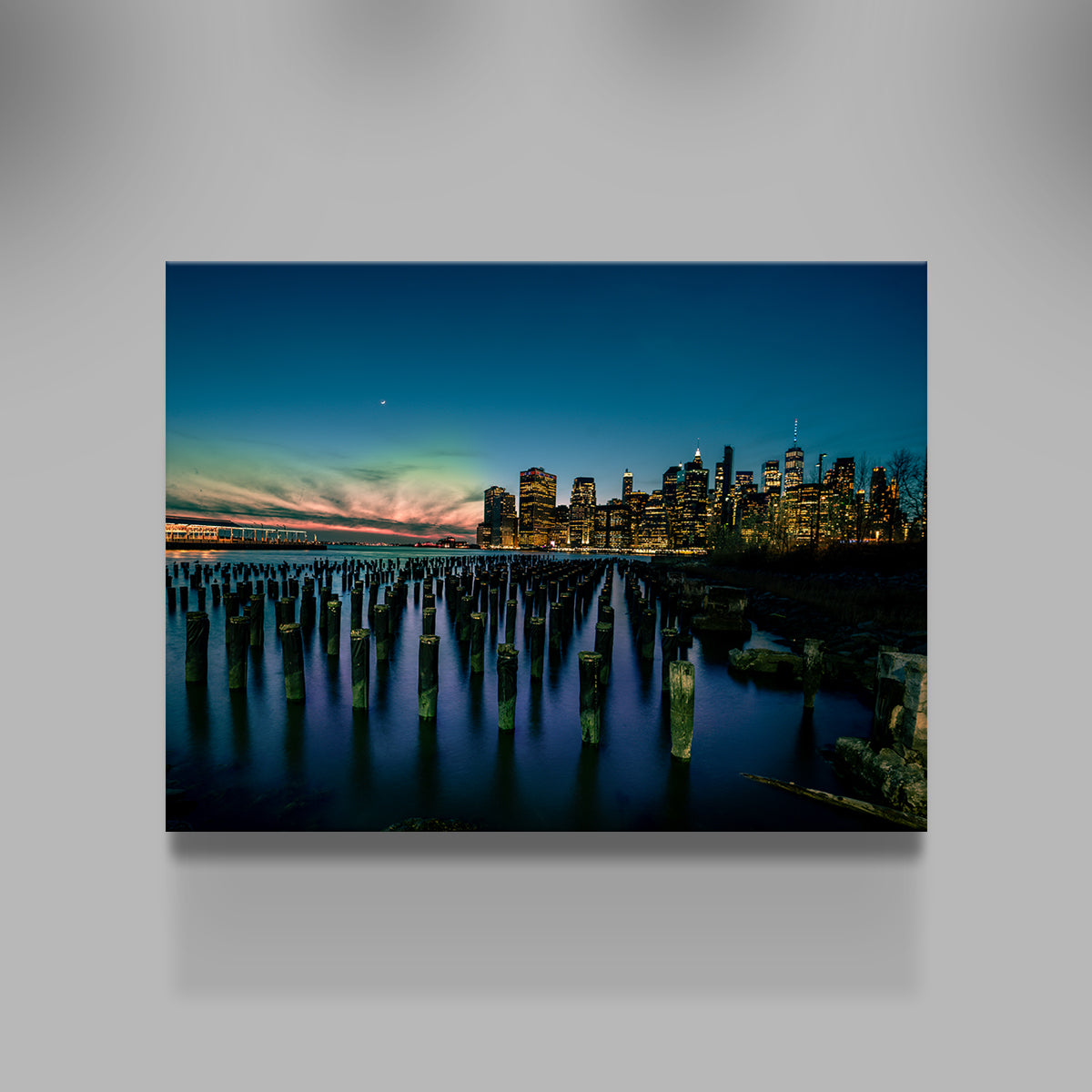 Stunning Dumbo Pier Wall Art by Charity Dos Santos