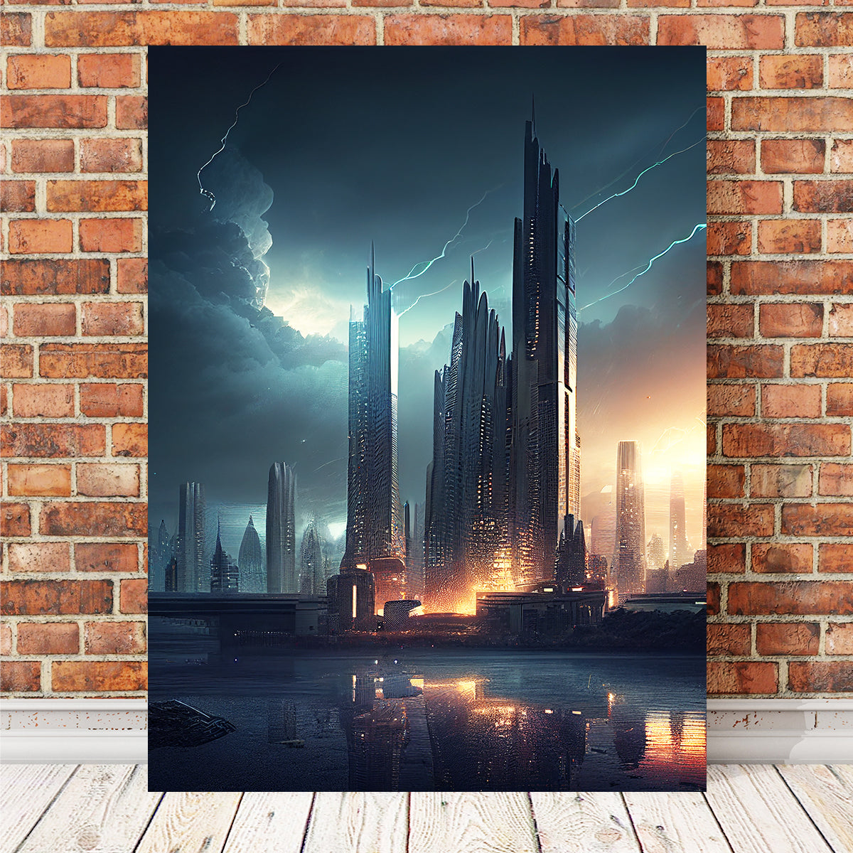 Stunning Dark Storm Over Europa Wall Art for Home Decor