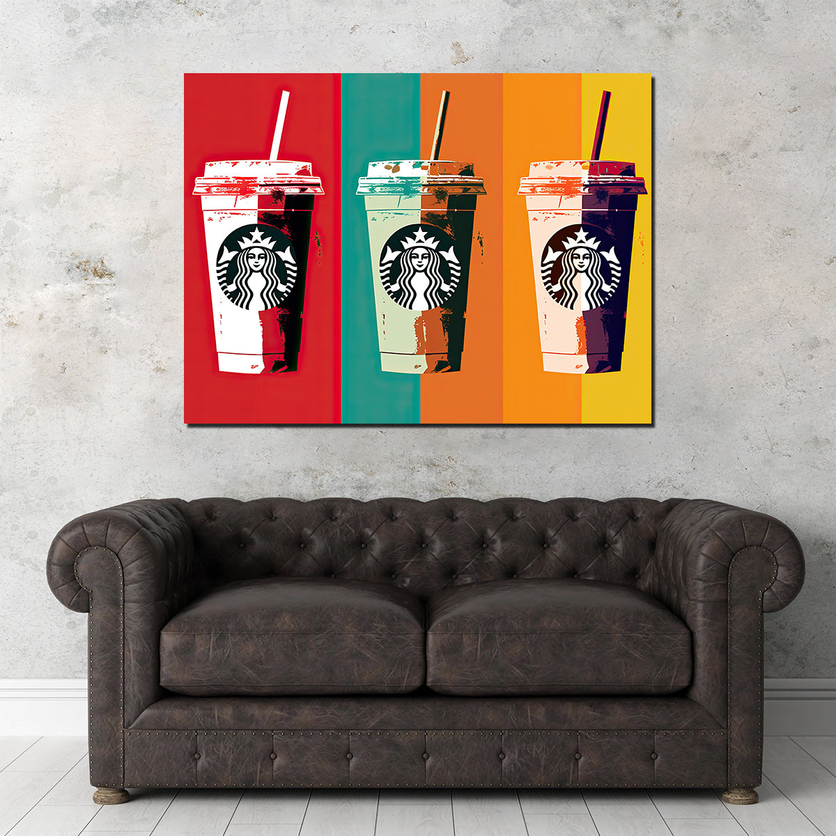 Stunning Starbucks Warhol Inspired Wall Art by Ralph & Laura Design