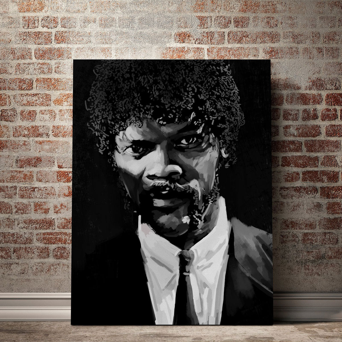 Stunning Grayscale Jules Winnfield Wall Art by Andy Brackpool
