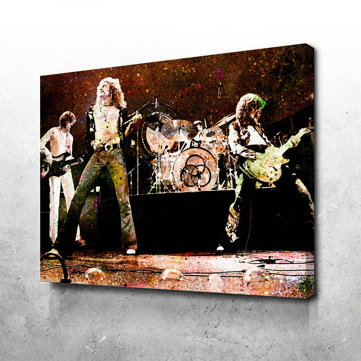 Stunning Live Led Zeppelin Wall Art - Museum-Quality Canvas Print