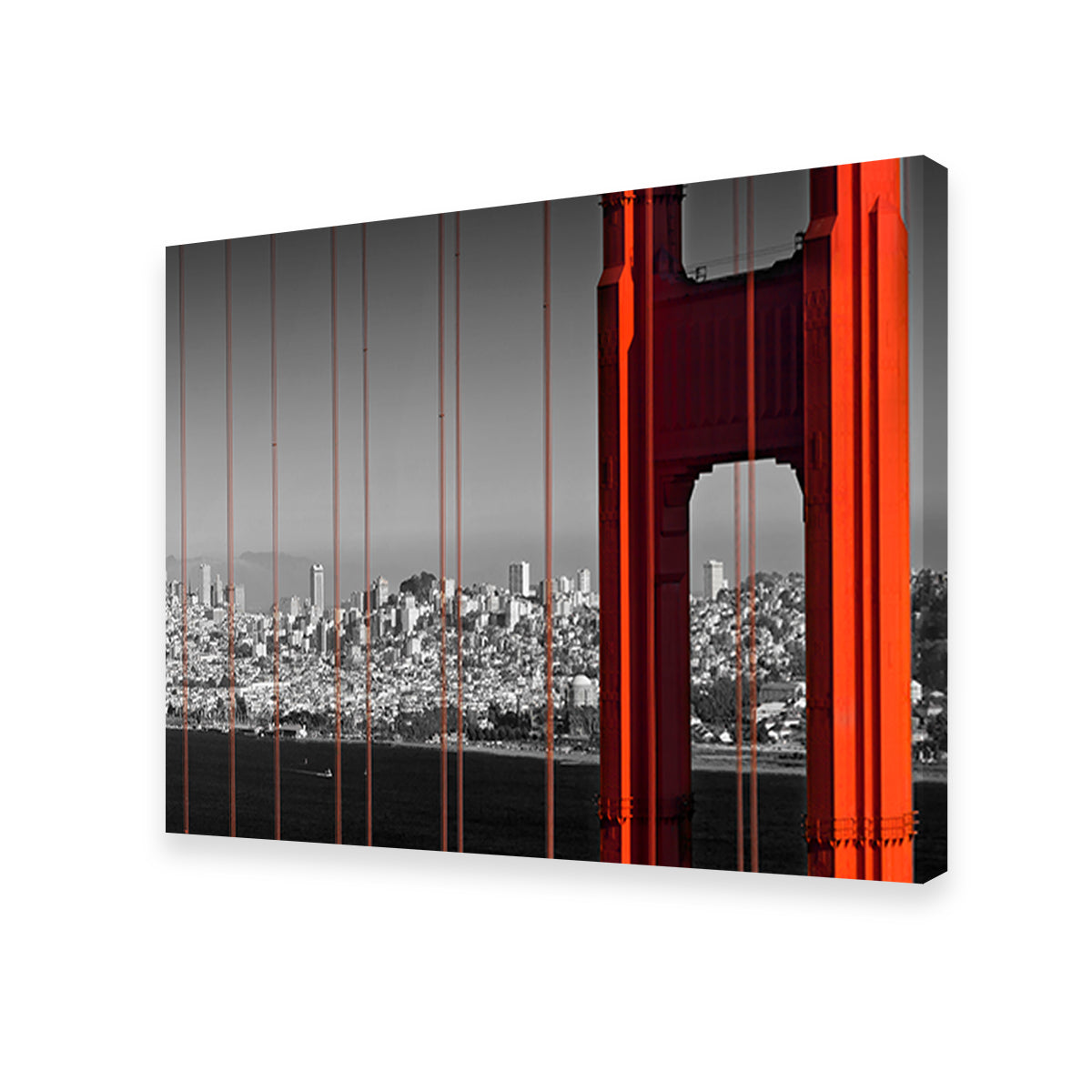 Stunning Golden Gate Bridge - Panoramic Downtown View Wall Art by Melanie Viola