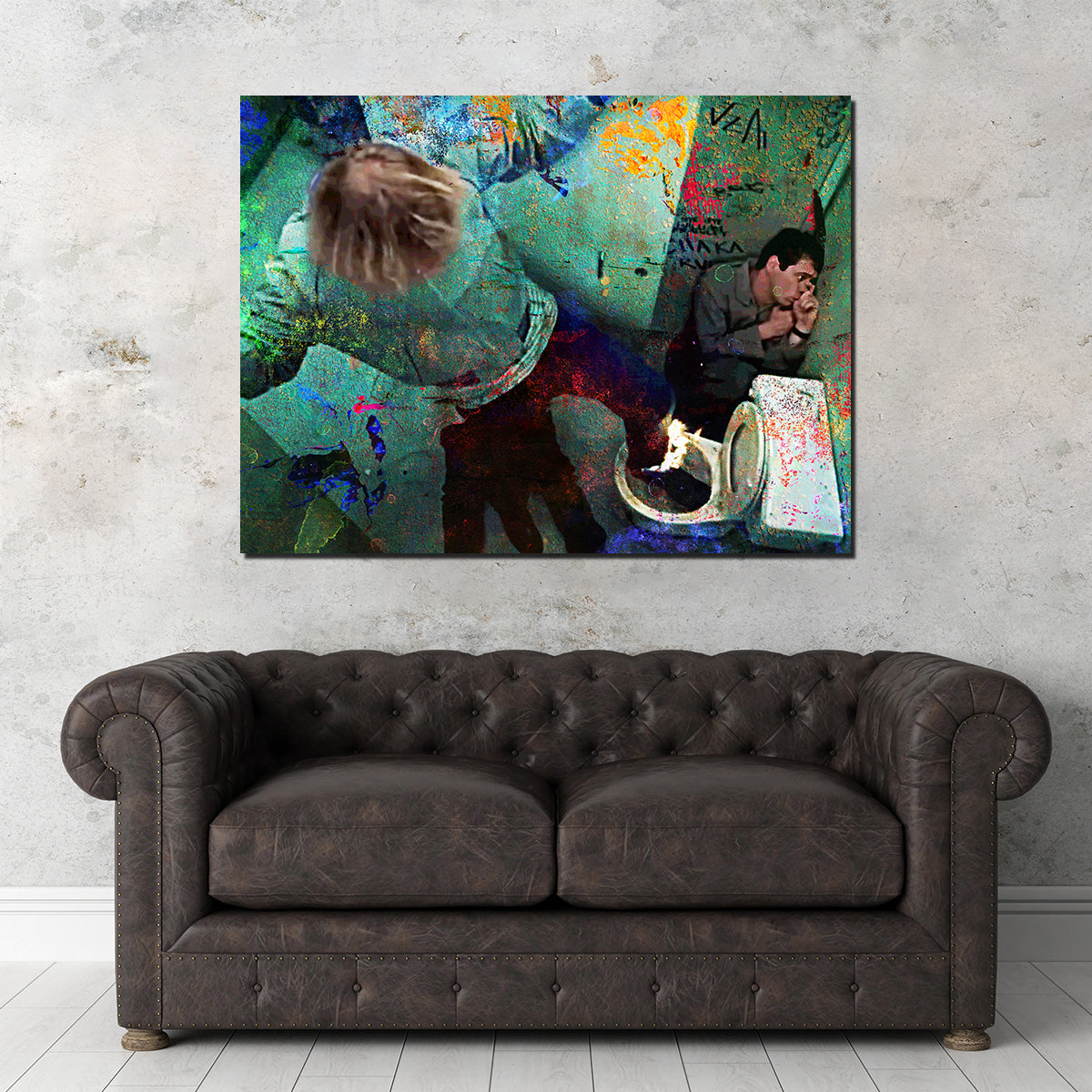 Dumb & Dumber Bathroom Stall - High - Quality Hand - Built Canvas Print