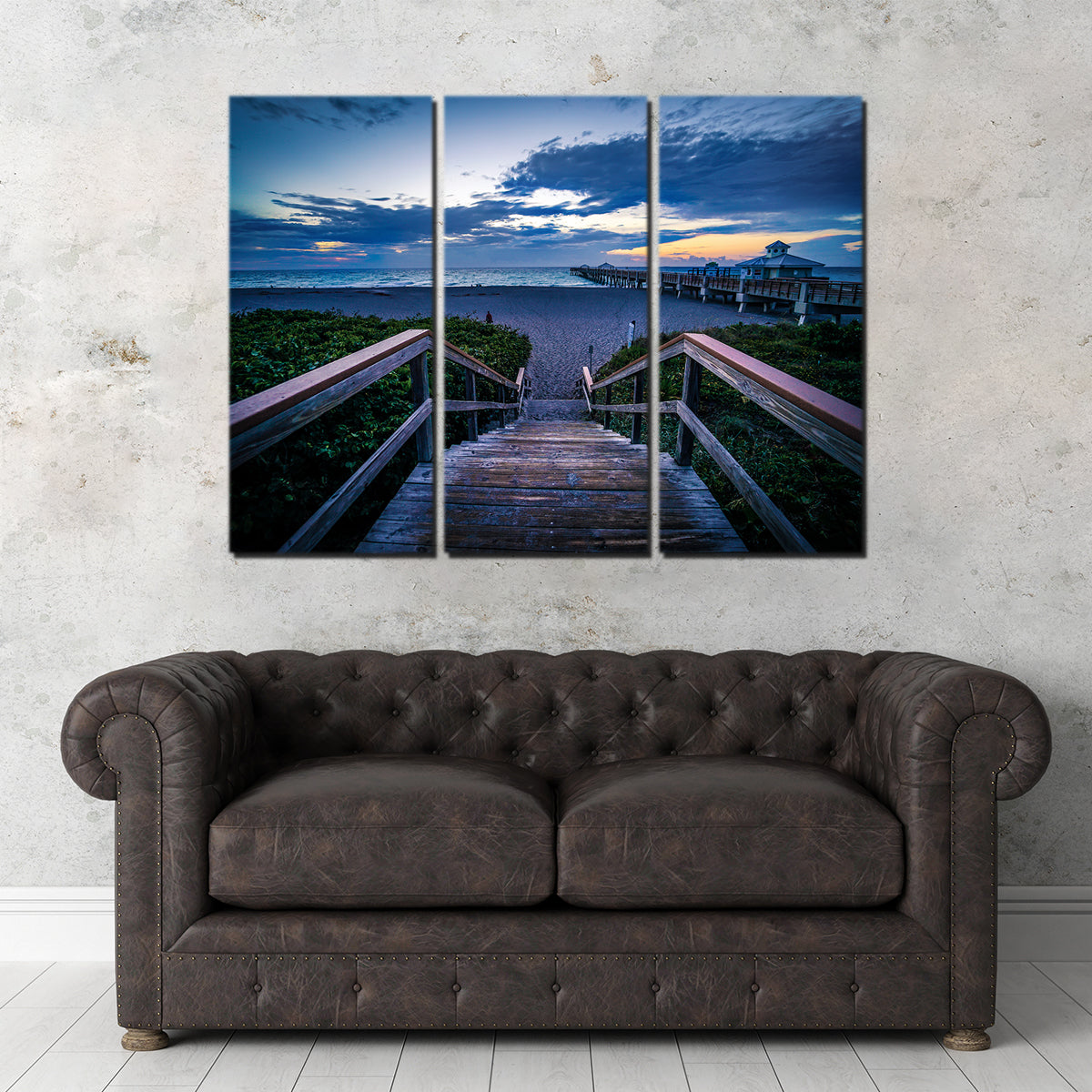 Stunning Steps to Juno Beach Pier Wall Art by Charity Dos Santos