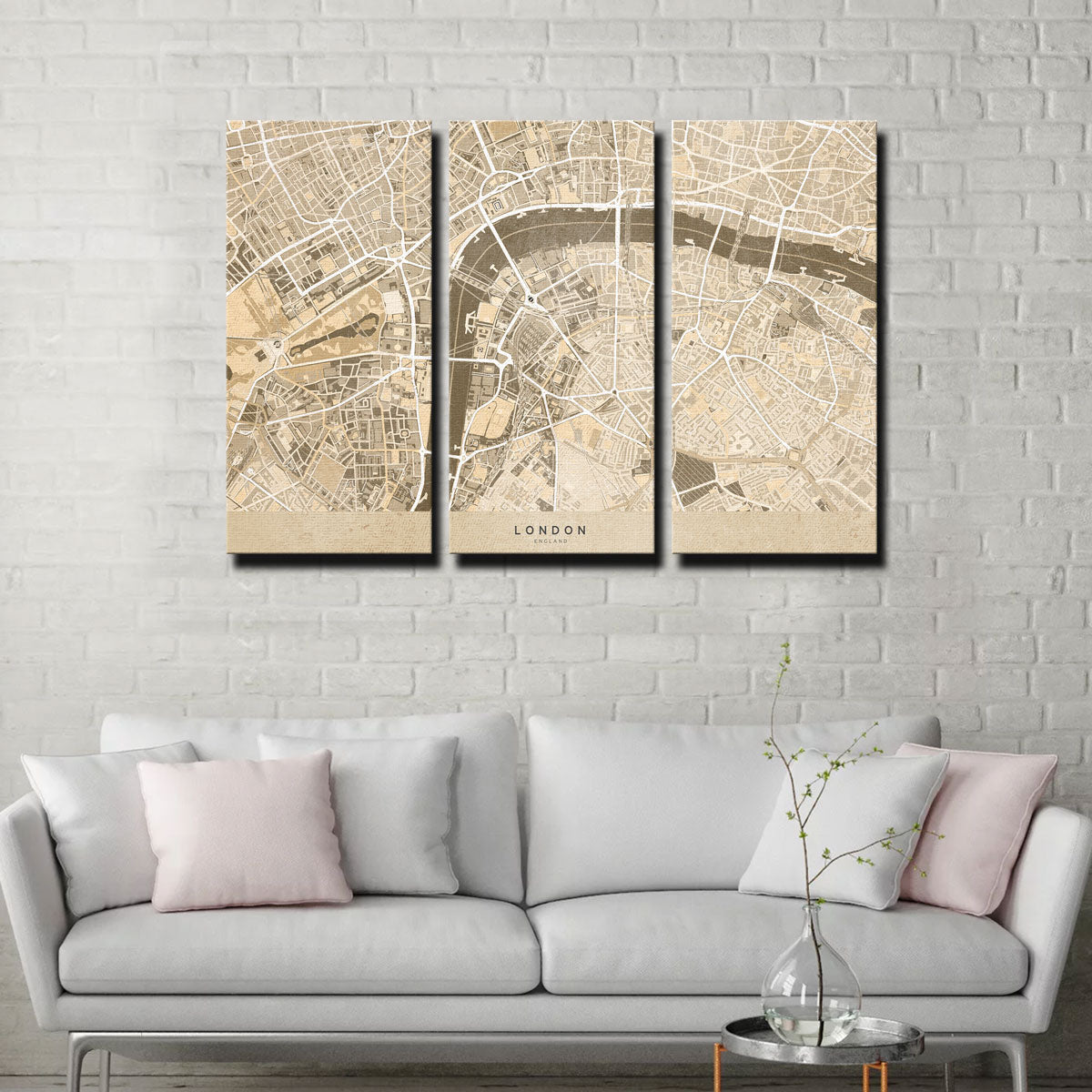 Stunning London Map 3 Wall Art by Blursbyai