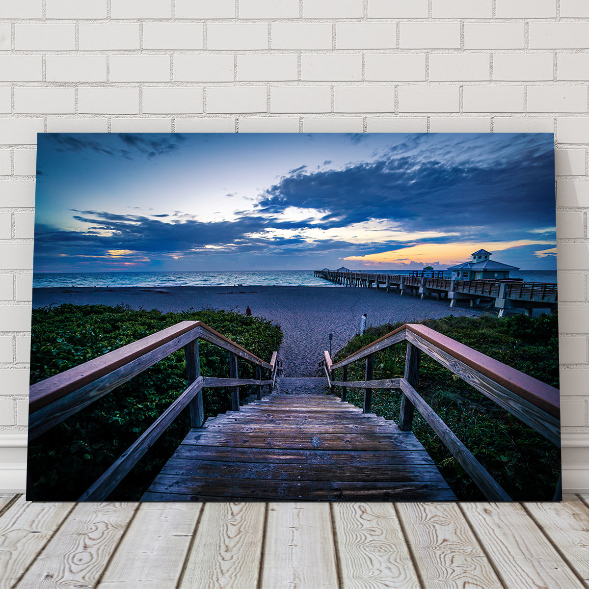 Stunning Steps to Juno Beach Pier Wall Art by Charity Dos Santos