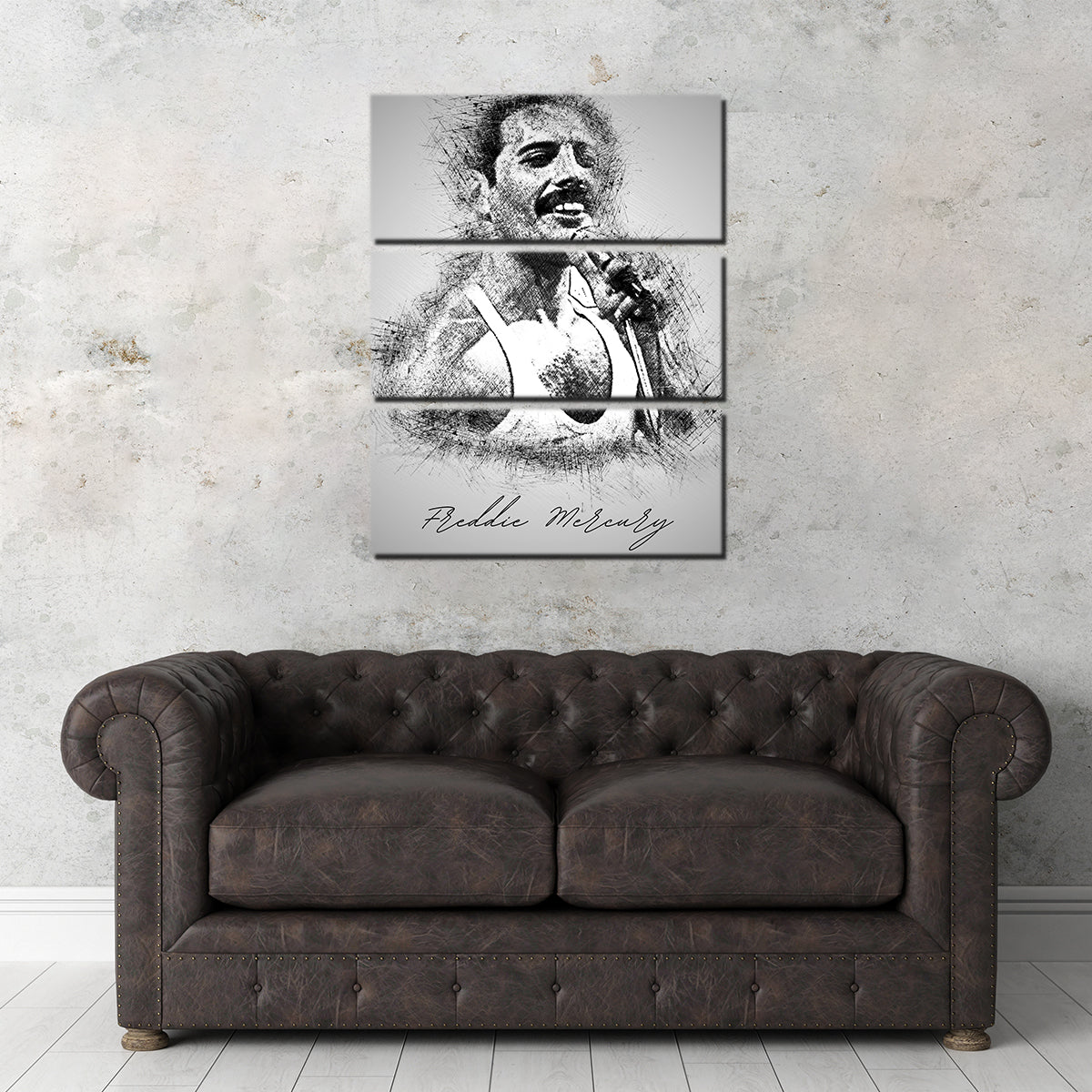 Stunning Freddie Mercury with Mic Wall Art for Your Home Decor