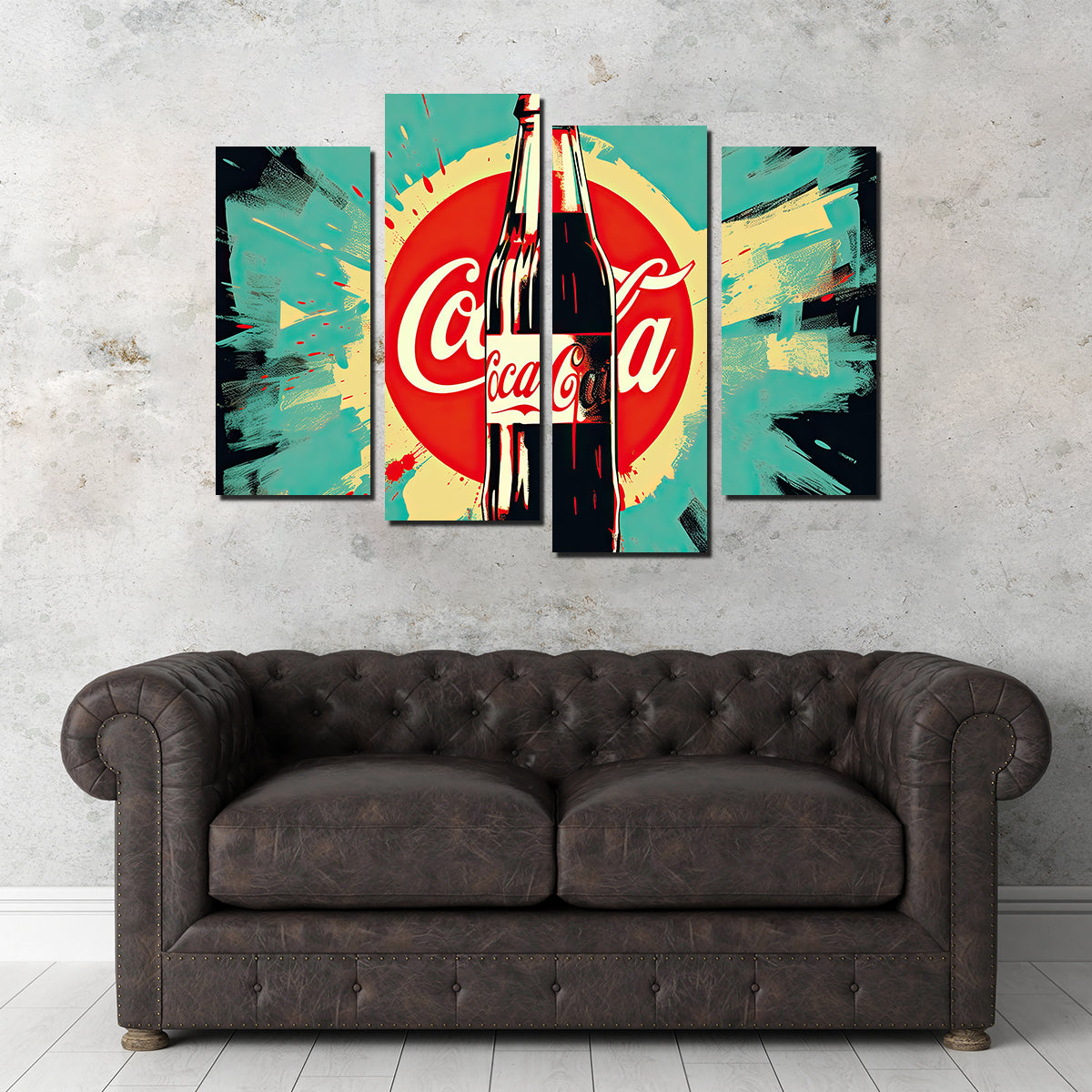 Stunning Coca Cola Bottle Wall Art by Ralph & Laura Design