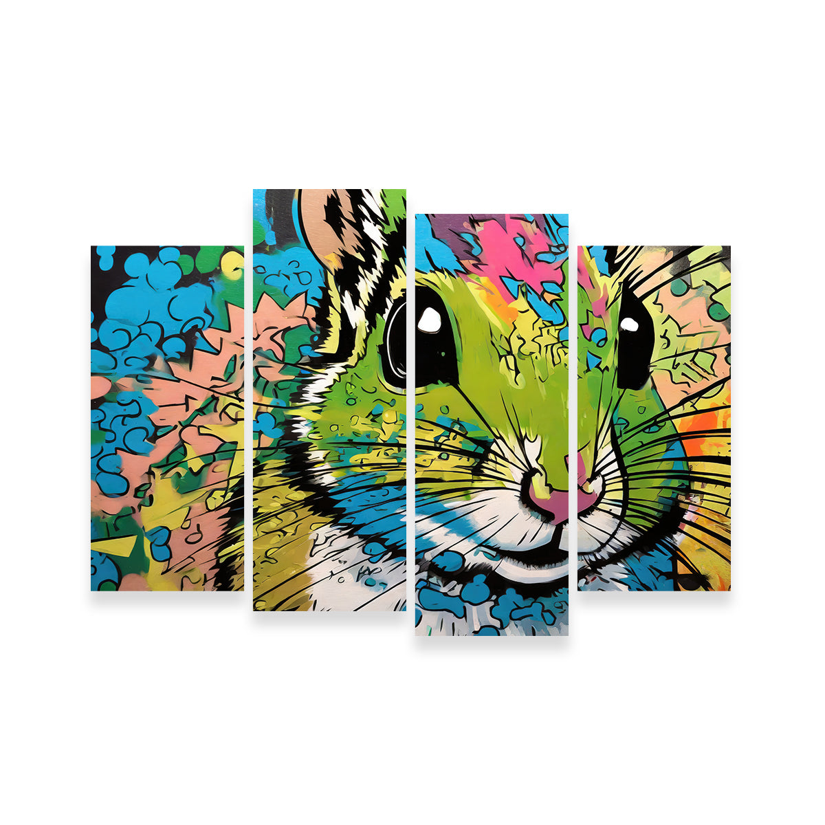 Unique Chipmunk Graffiti Wall Art by Stephen Chambers