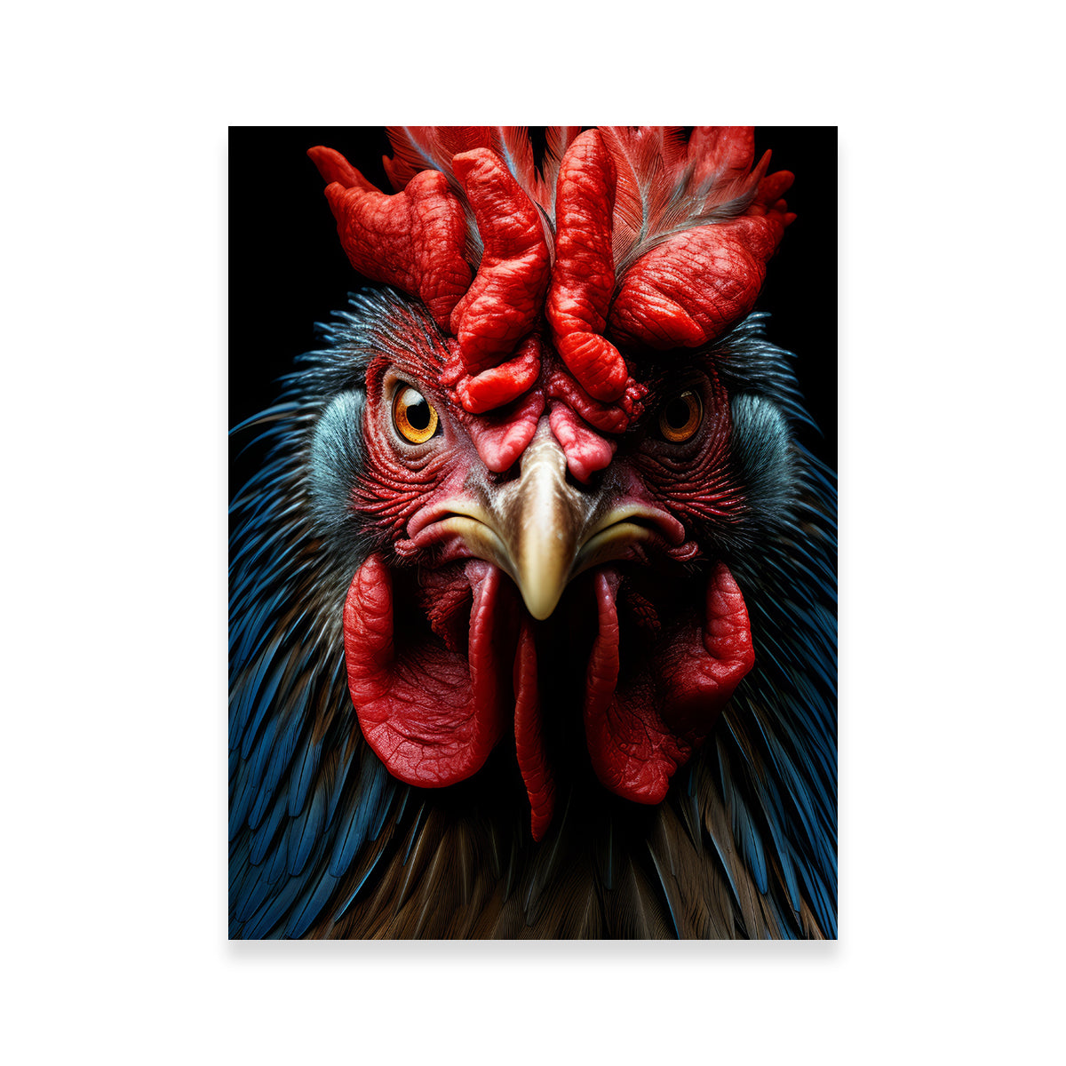 Stunning Rooster Black Wall Art for Home Decor