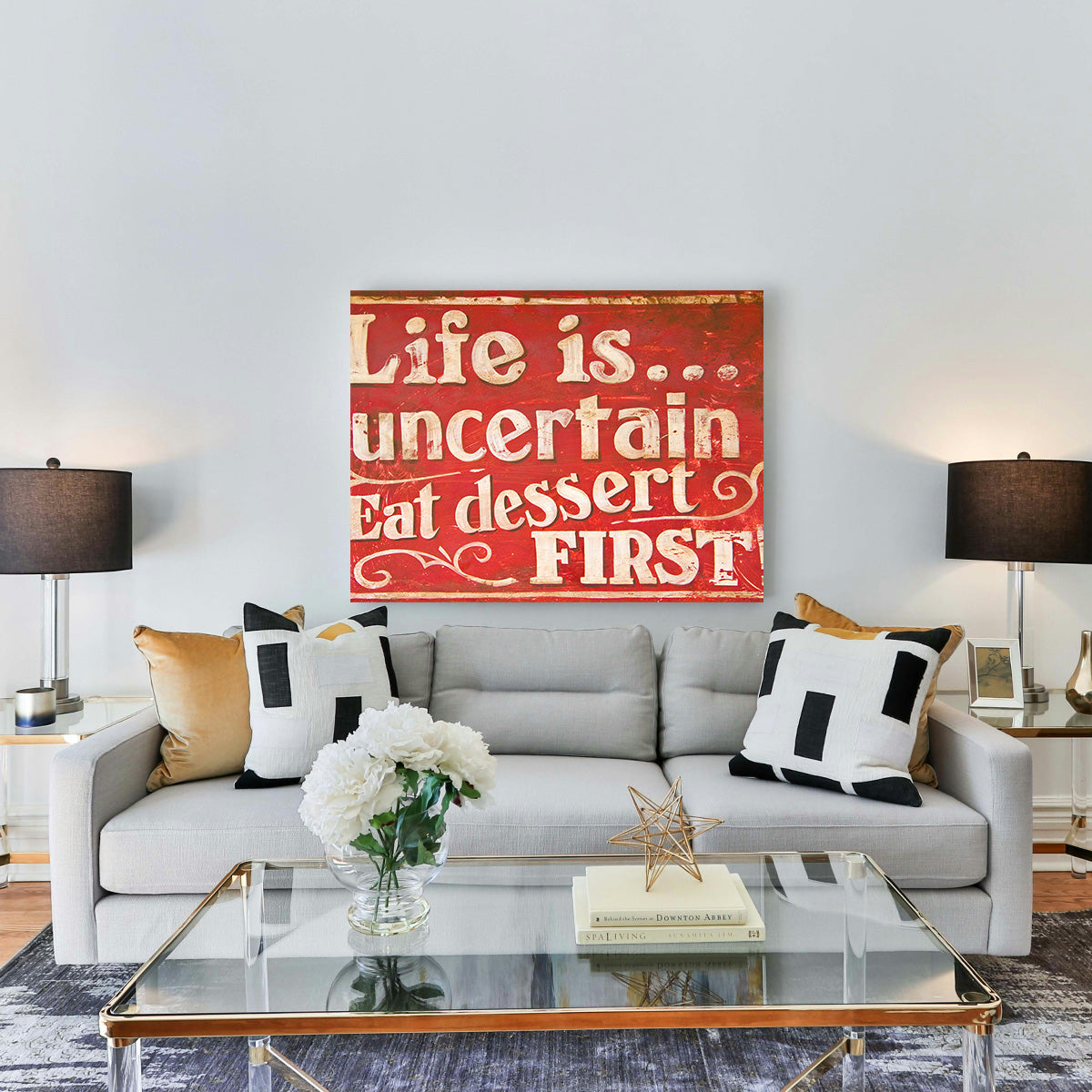 Exquisite Dessert First Wall Art for Stunning Home Decor