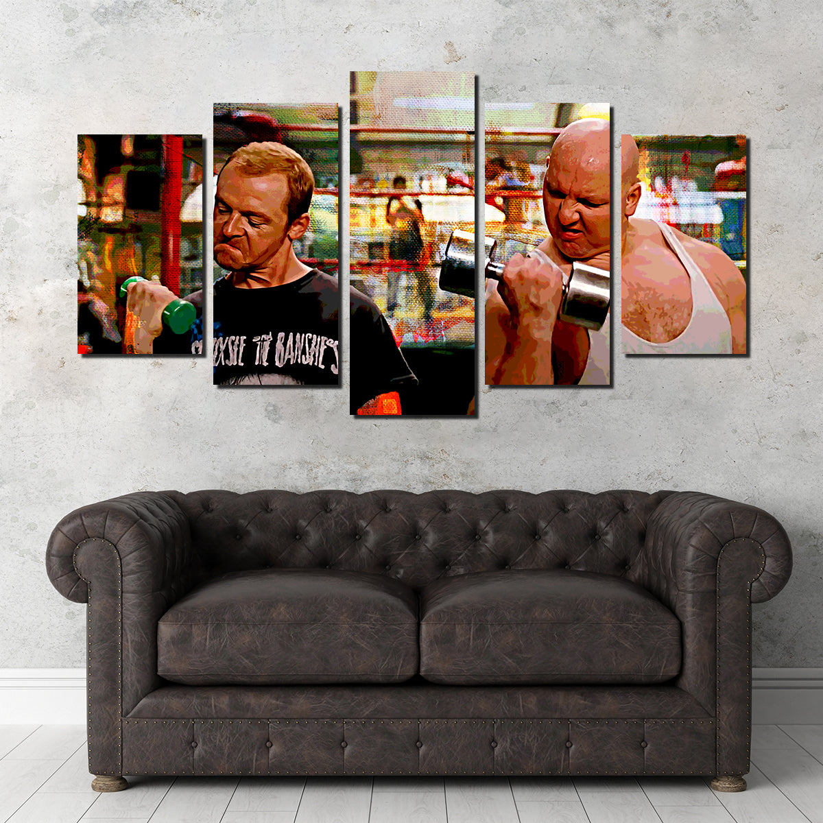 Run Fatboy Run Stylish Dumbbells Wall Art for Fitness Enthusiasts