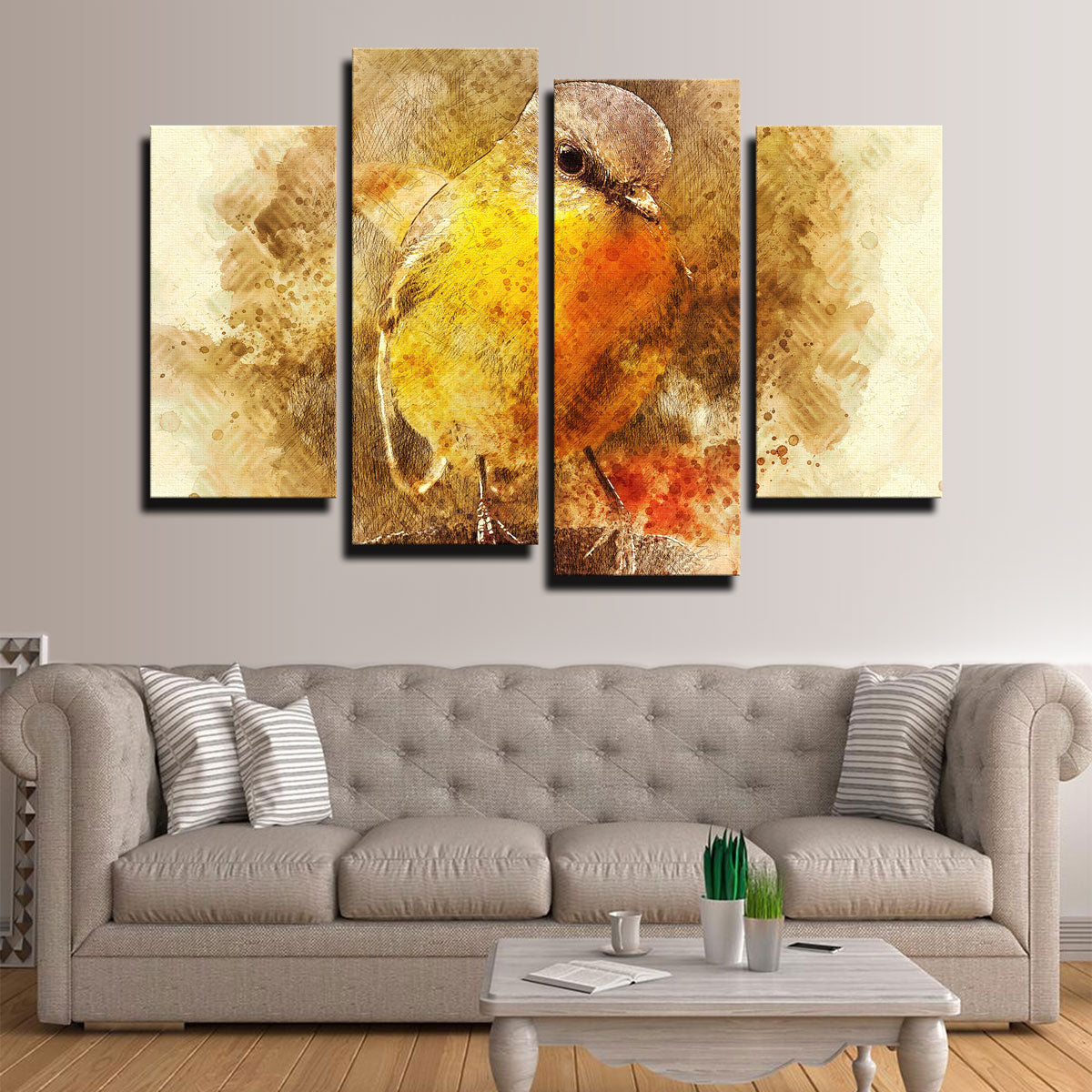 Charming Little Bird Wall Art by Denise Dundon