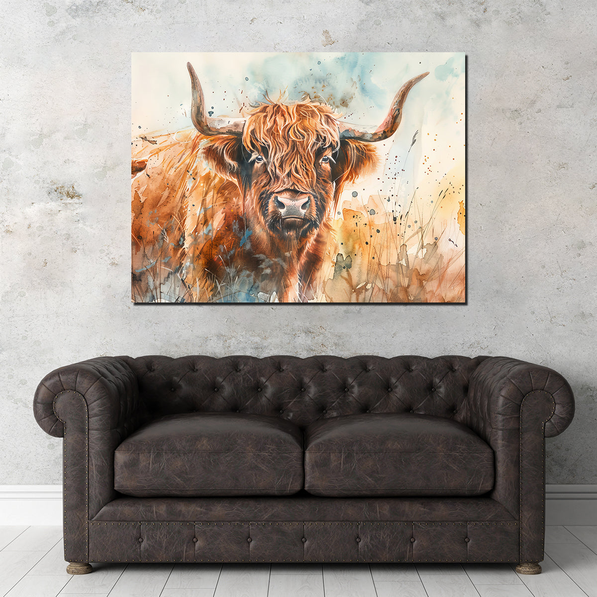Stunning Grazing Highland Bull Wall Art for Your Home Decor