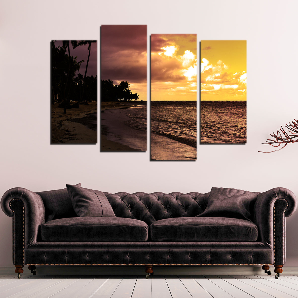 Stunning Dominican Sunset 1 Wall Art by George Sorin