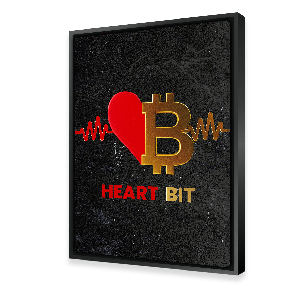 Unique Bitcoin Heart Wall Art for Modern Decor