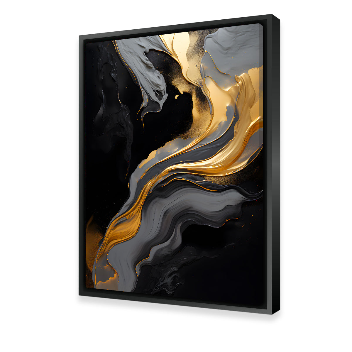 Stunning Abstract Black Gold Waves 10 Wall Art for Modern Interiors