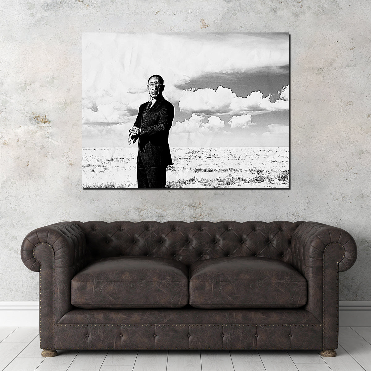 Stunning Gus Fring Grayscale Wall Art for Home Decor