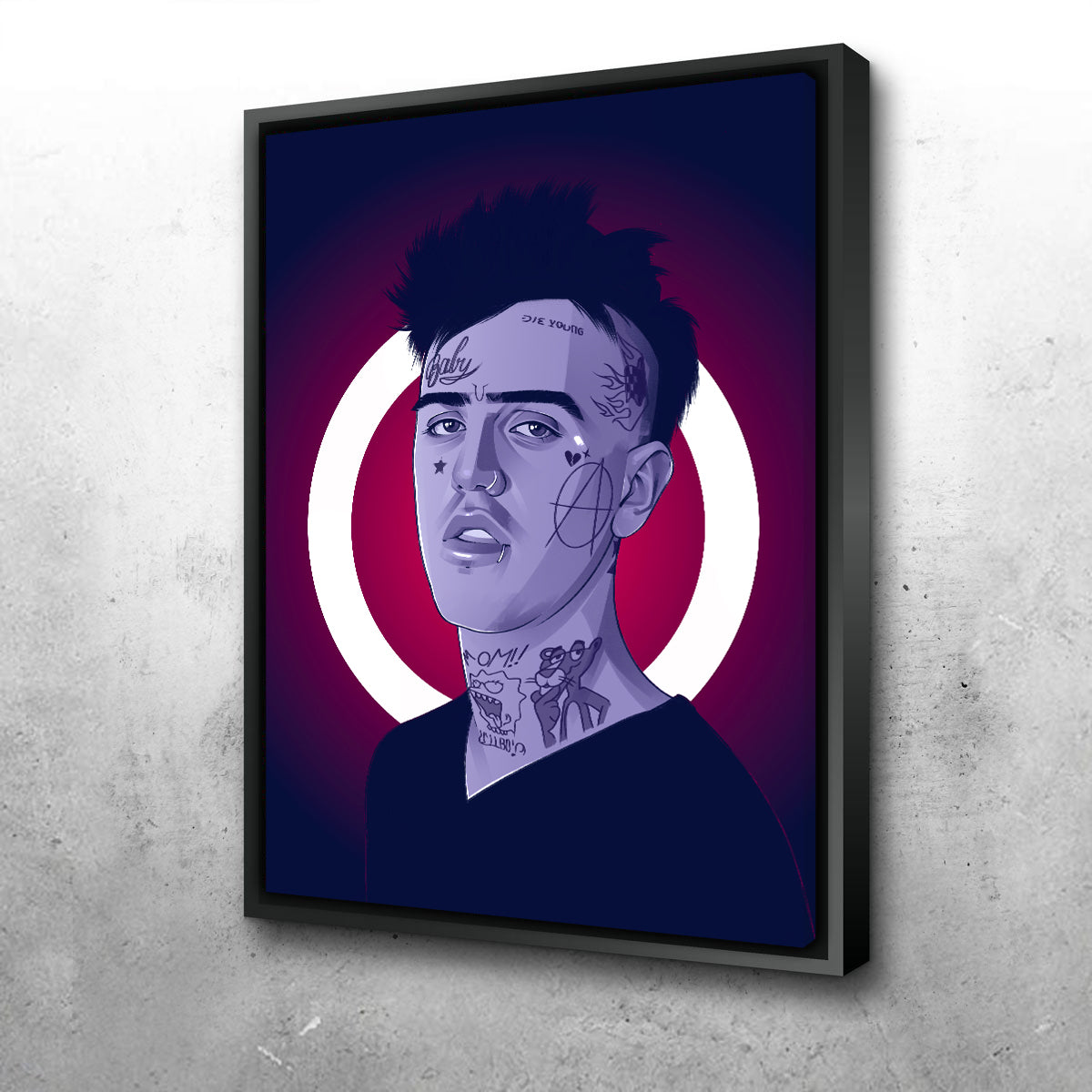 Eye - catching Lil Peep Blue Wall Art for Stunning Decor