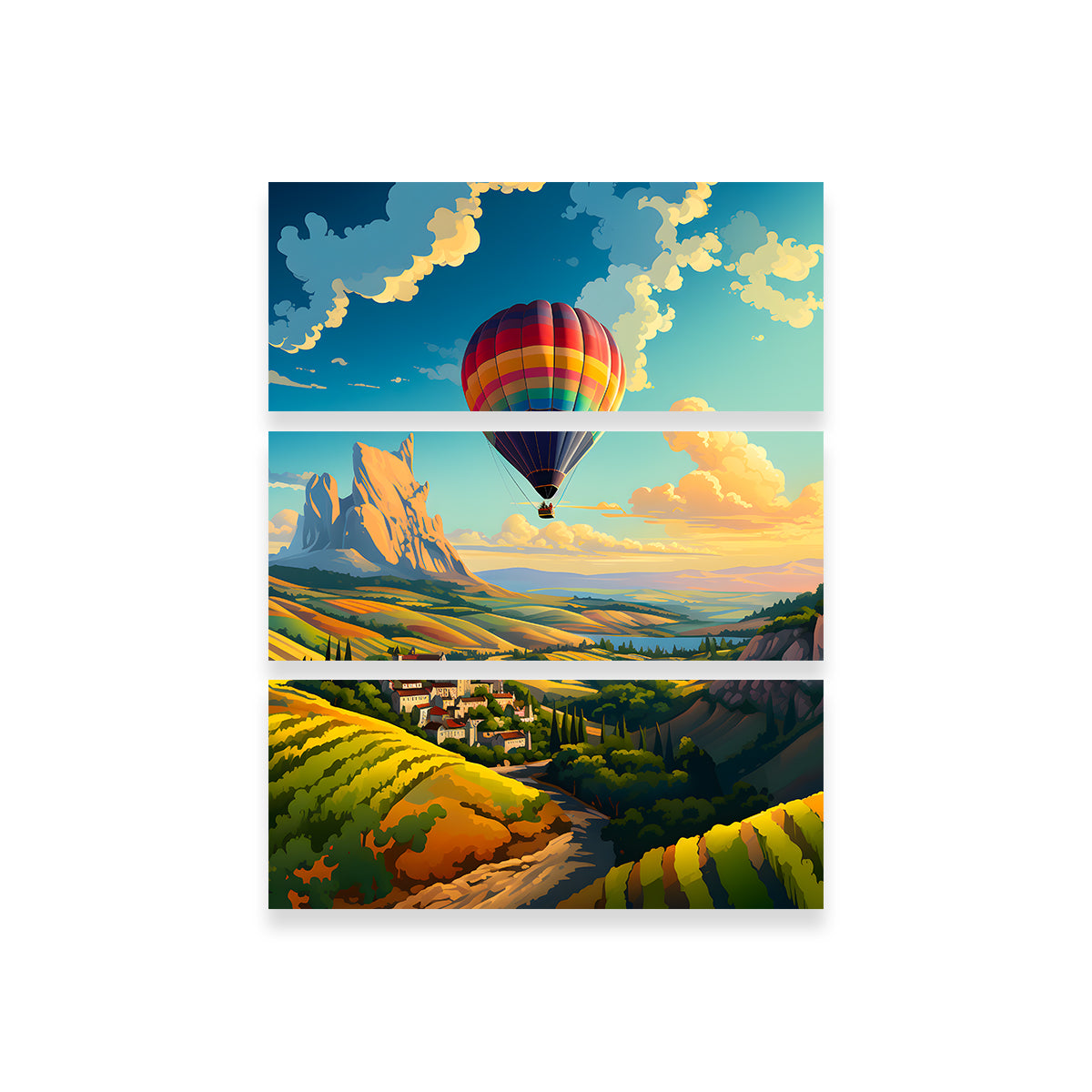 Exquisite French Vineyards Wall Art by Valth Graphics