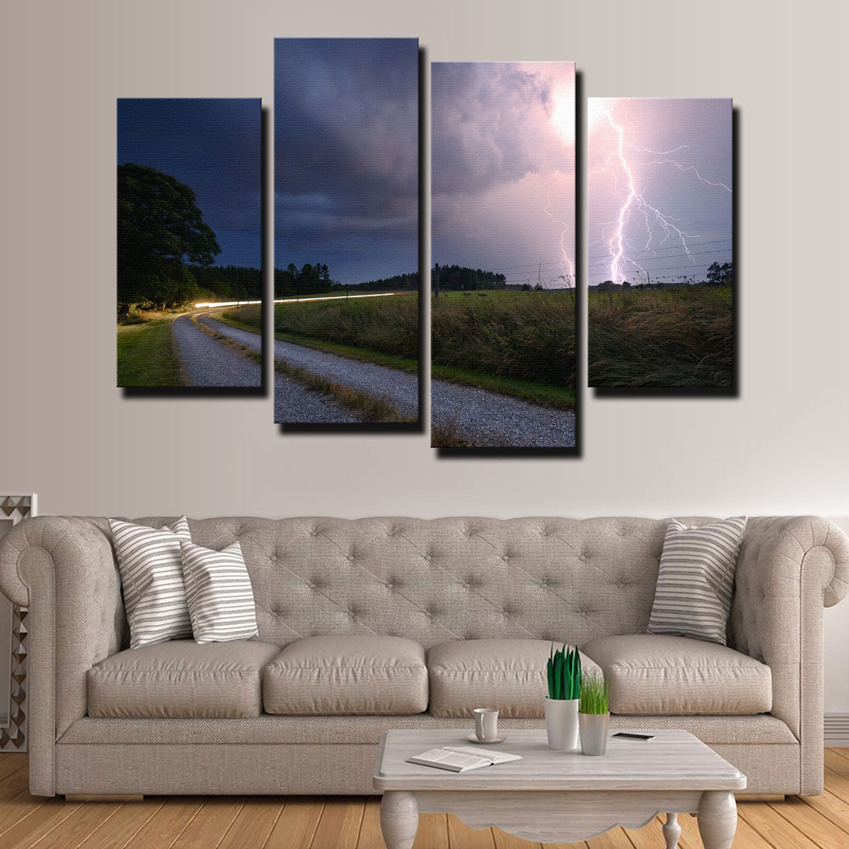Eye-Catching Purple Strike Wall Art by Lucas Moore