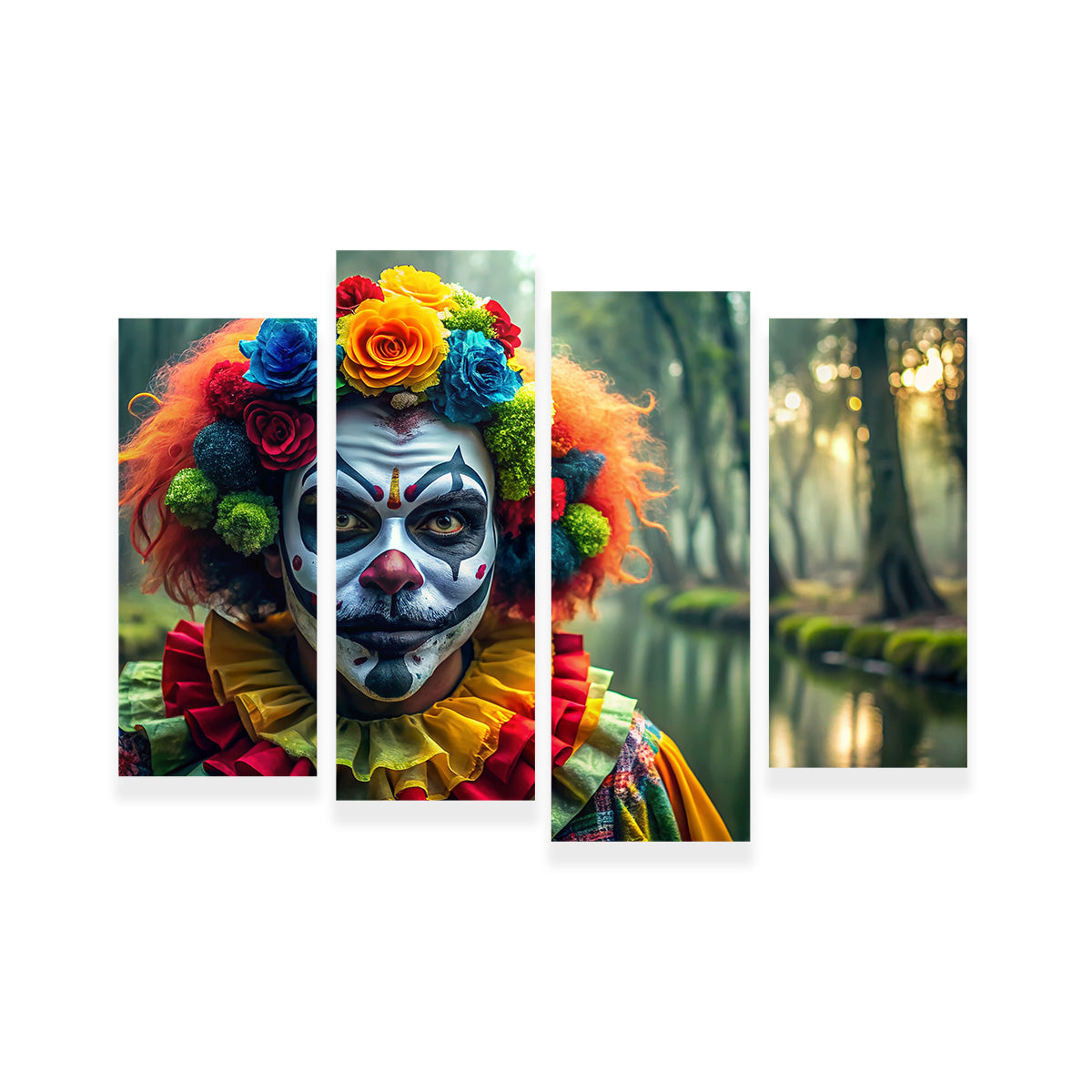 Unique Dia de Los Muertos Swamp Clown Wall Art for Stunning Home Decor