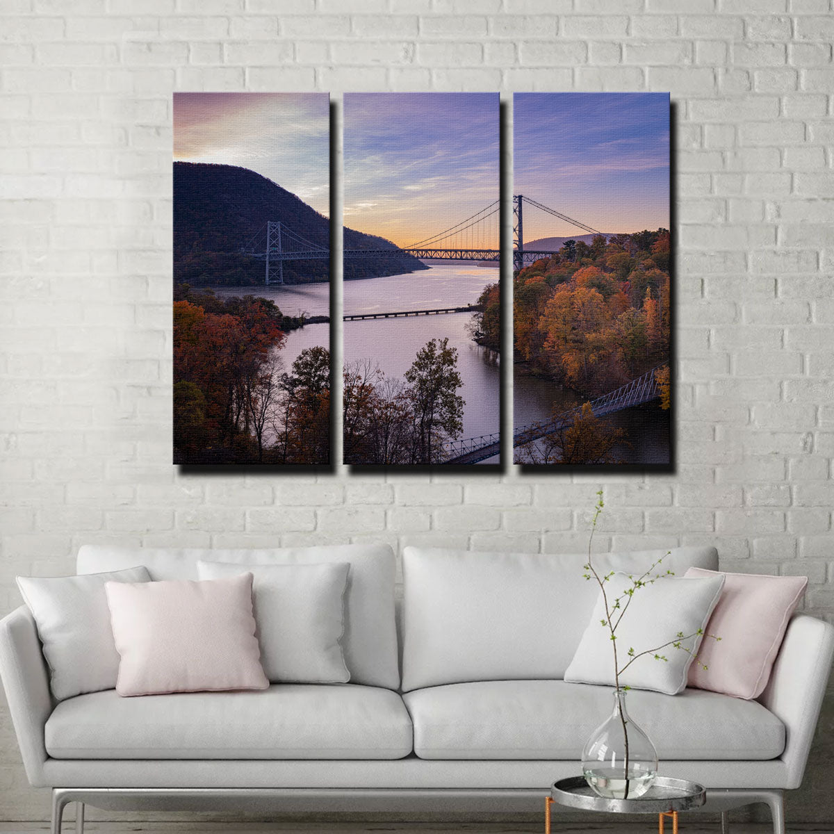 Stunning Purple Heart Bridge Wall Art by Dennis Maida