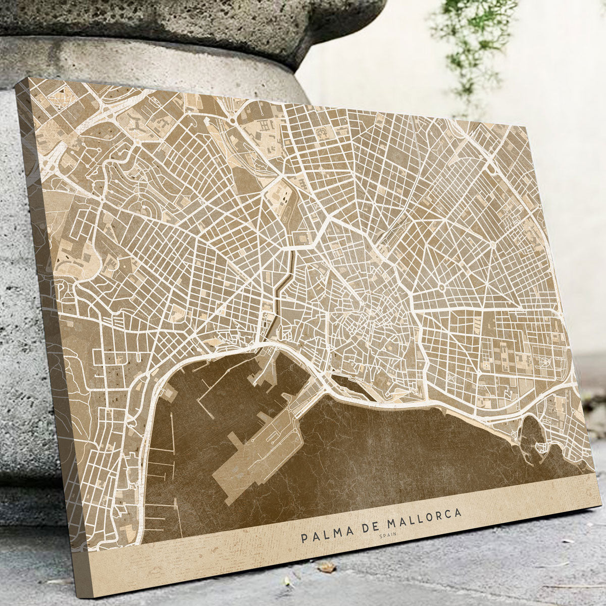Exquisite Palma De Mallorca Map Wall Art by Blursbyai