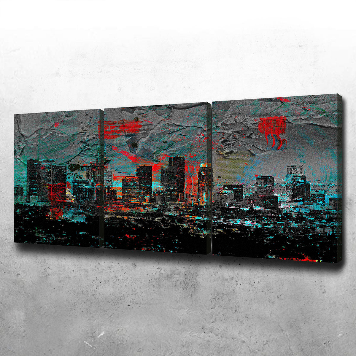 Stunning Abstract Los Angeles Skyline Wall Art for Home Decor
