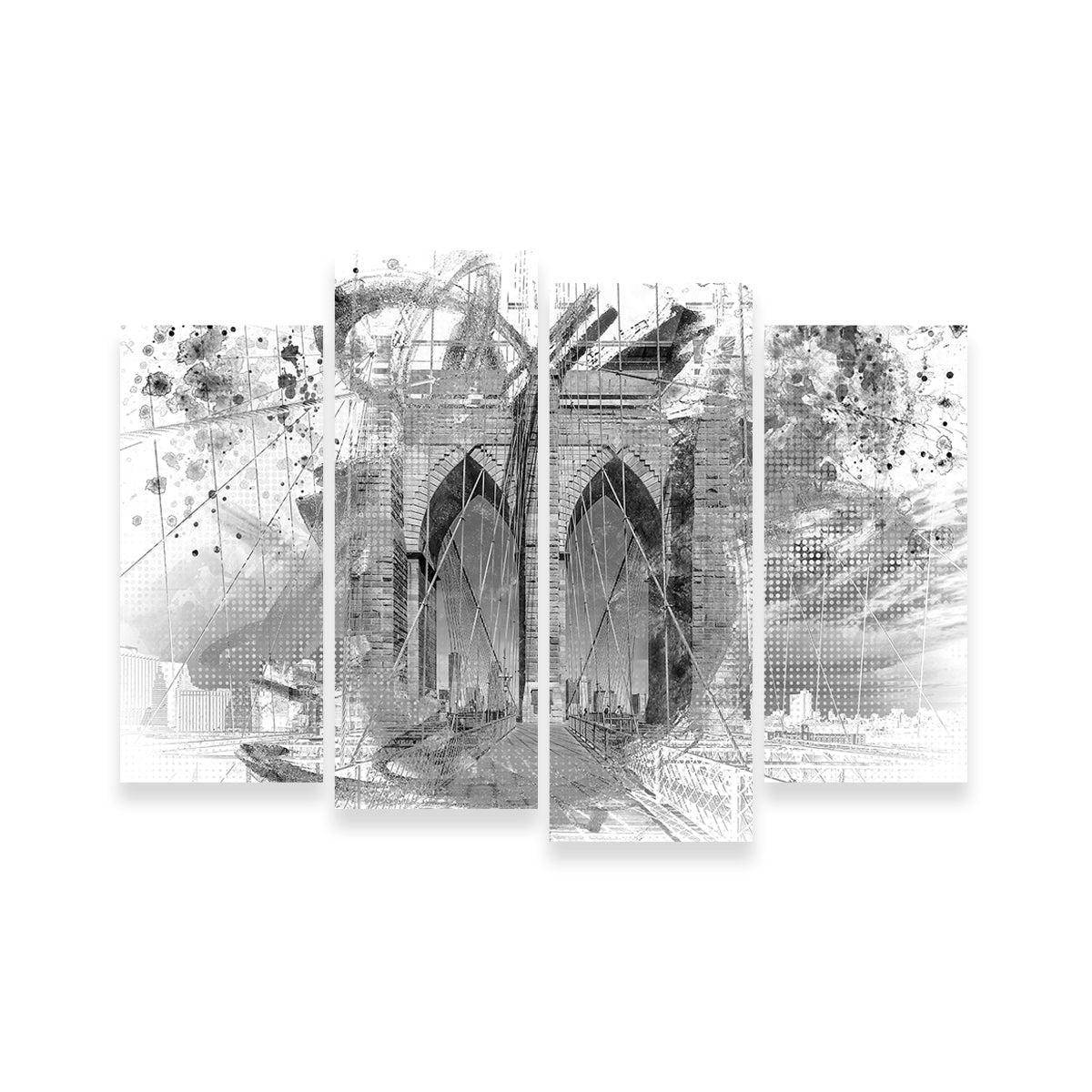 Stunning City Art Brooklyn Bridge Wall Art by Melanie Viola