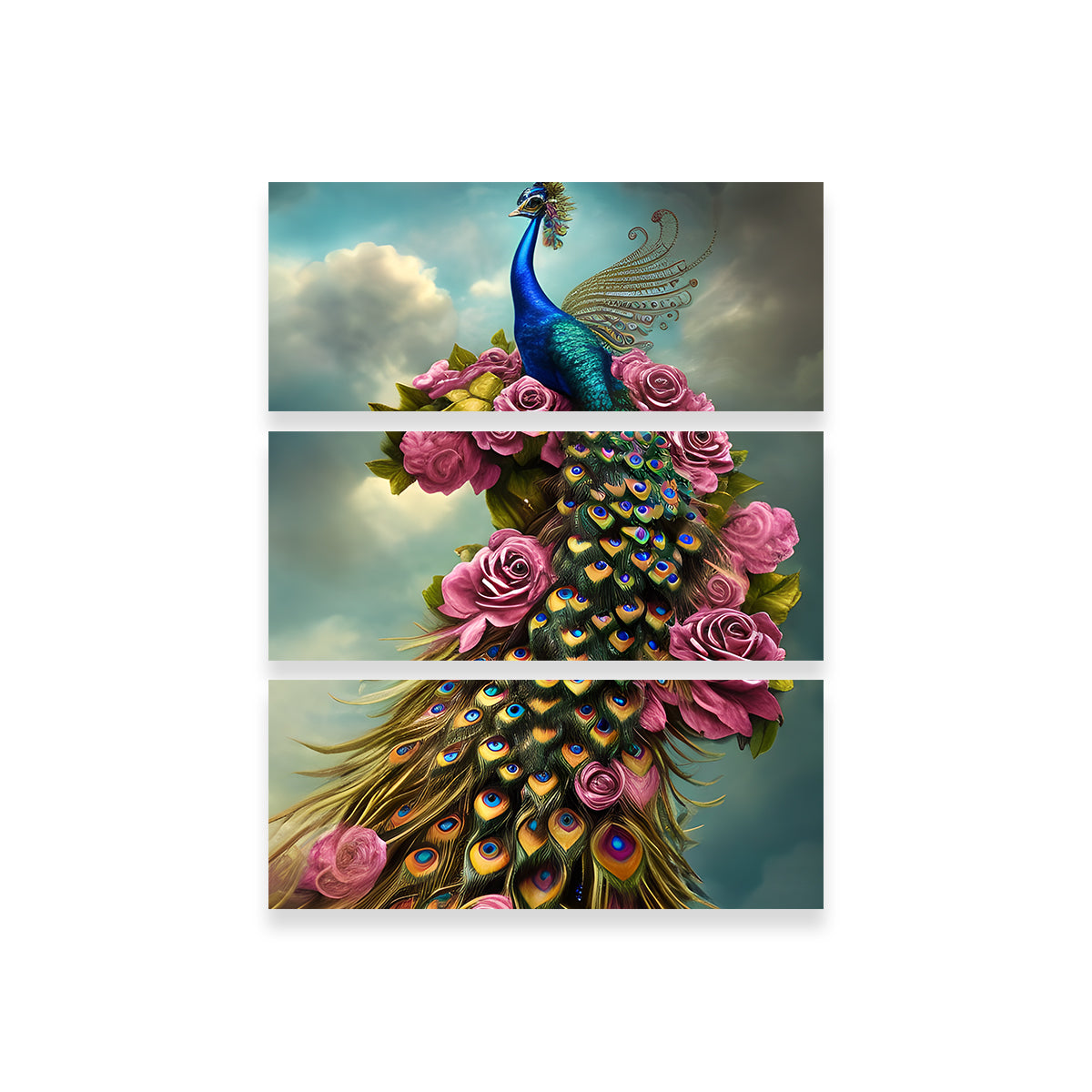Enchanting Steampunk Fantasy Peacock Wall Art by Dina Rolle