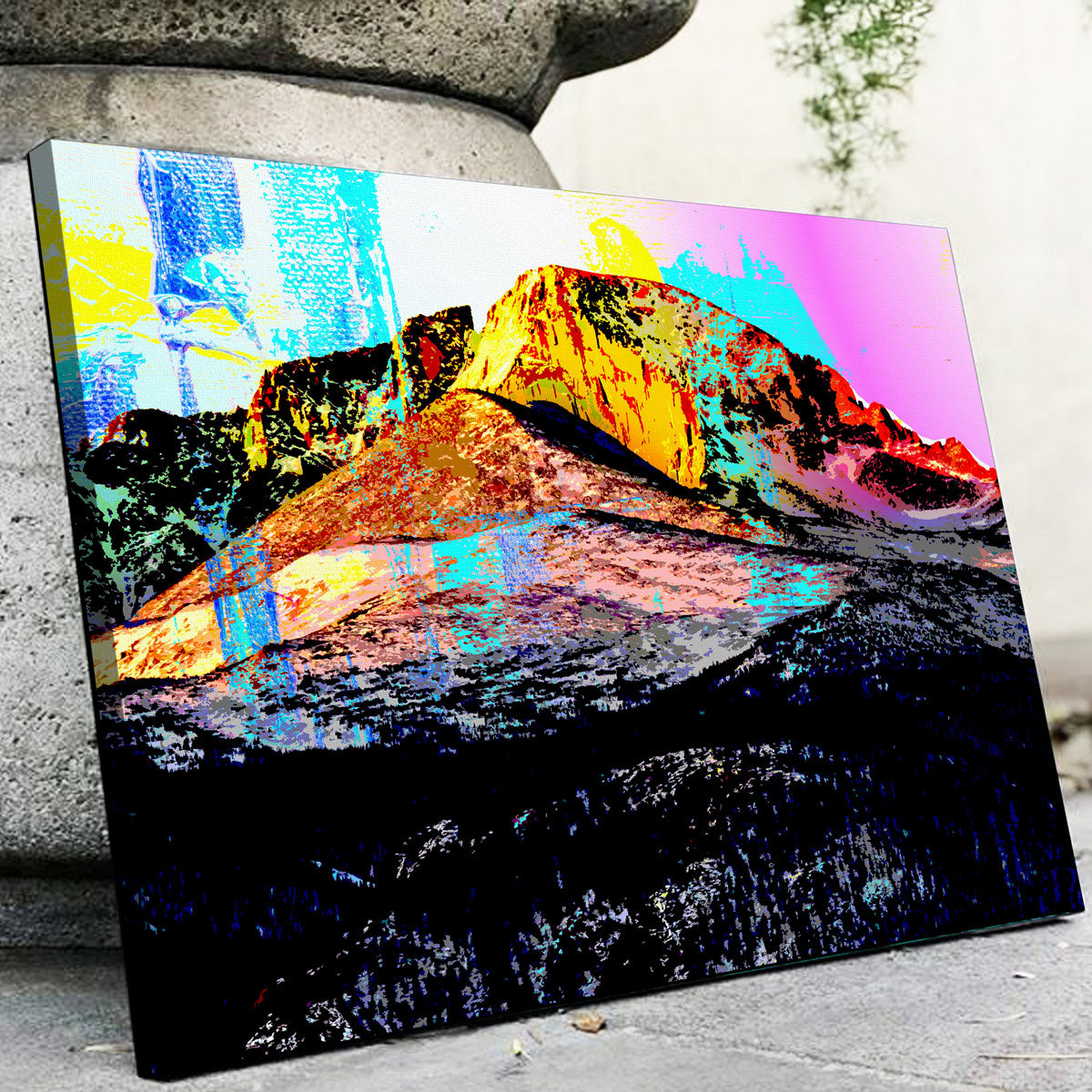 Stunning Abstract Longs Peak Wall Art for Home Decor