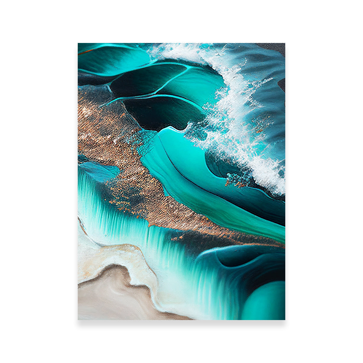 Stunning Coastal Abstract Series 7 Wall Art by Jennifer Hotai