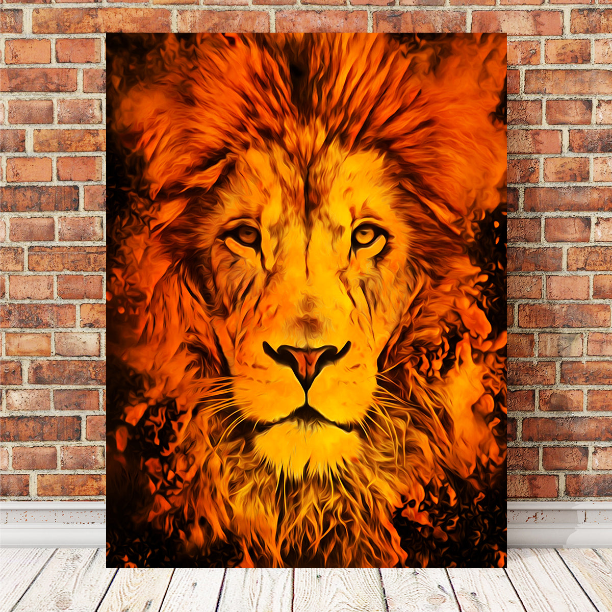 Exquisite Lion Wall Art by George Sorin