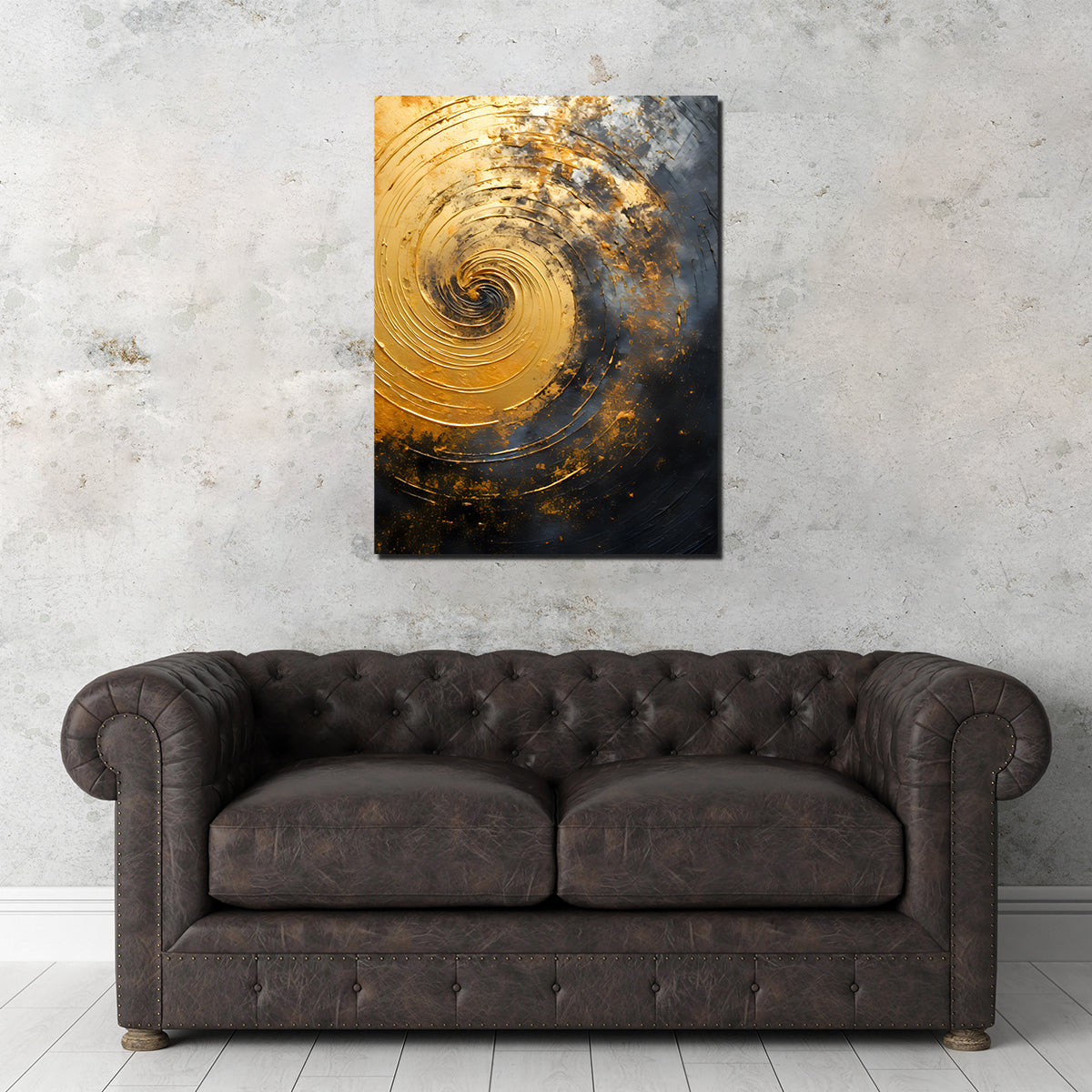 Abstract Black and Gold Geometric Shapes Wall Art for 8x Size Decor