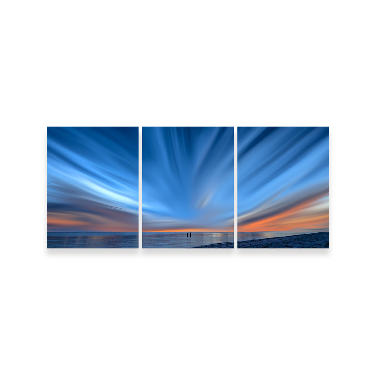 Blue Explosion Wall Art by Eileen Rollin - Museum Quality Canvas Print